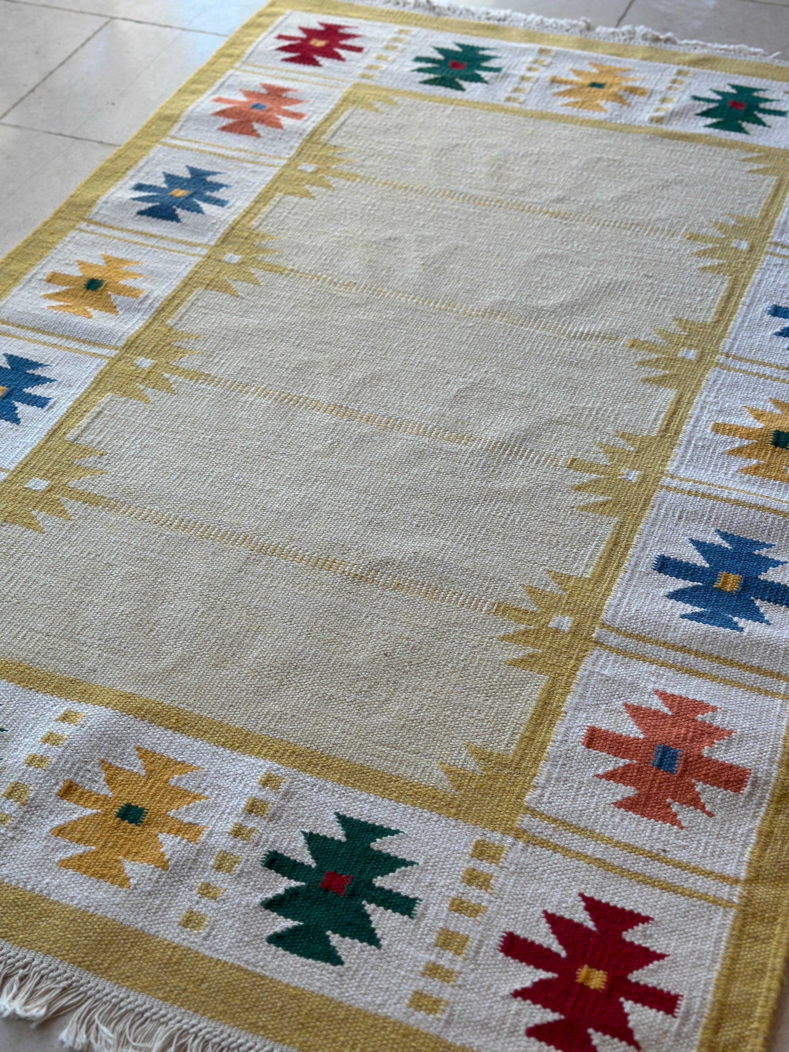 Vintage Swedish Flatweave rug