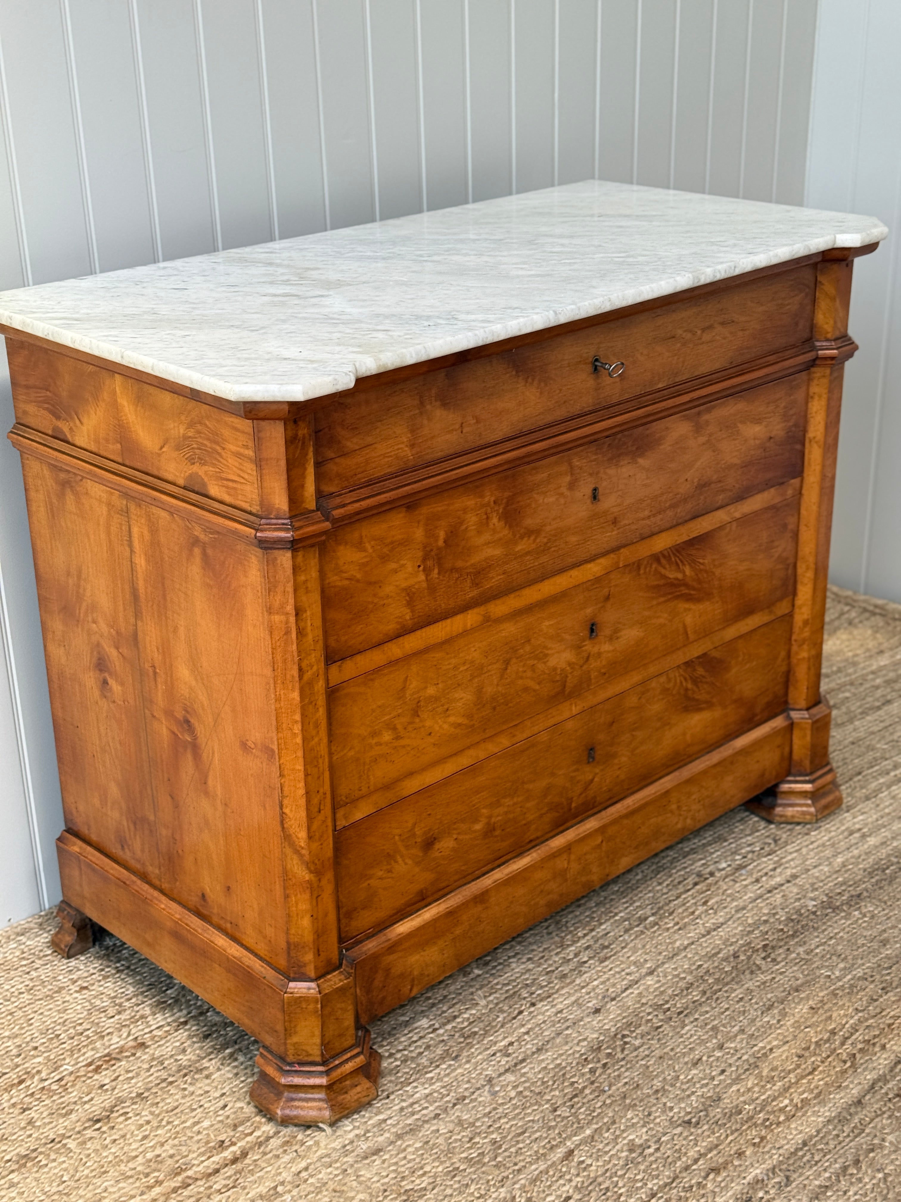 French Louis Philippe Burr Ash Commode
