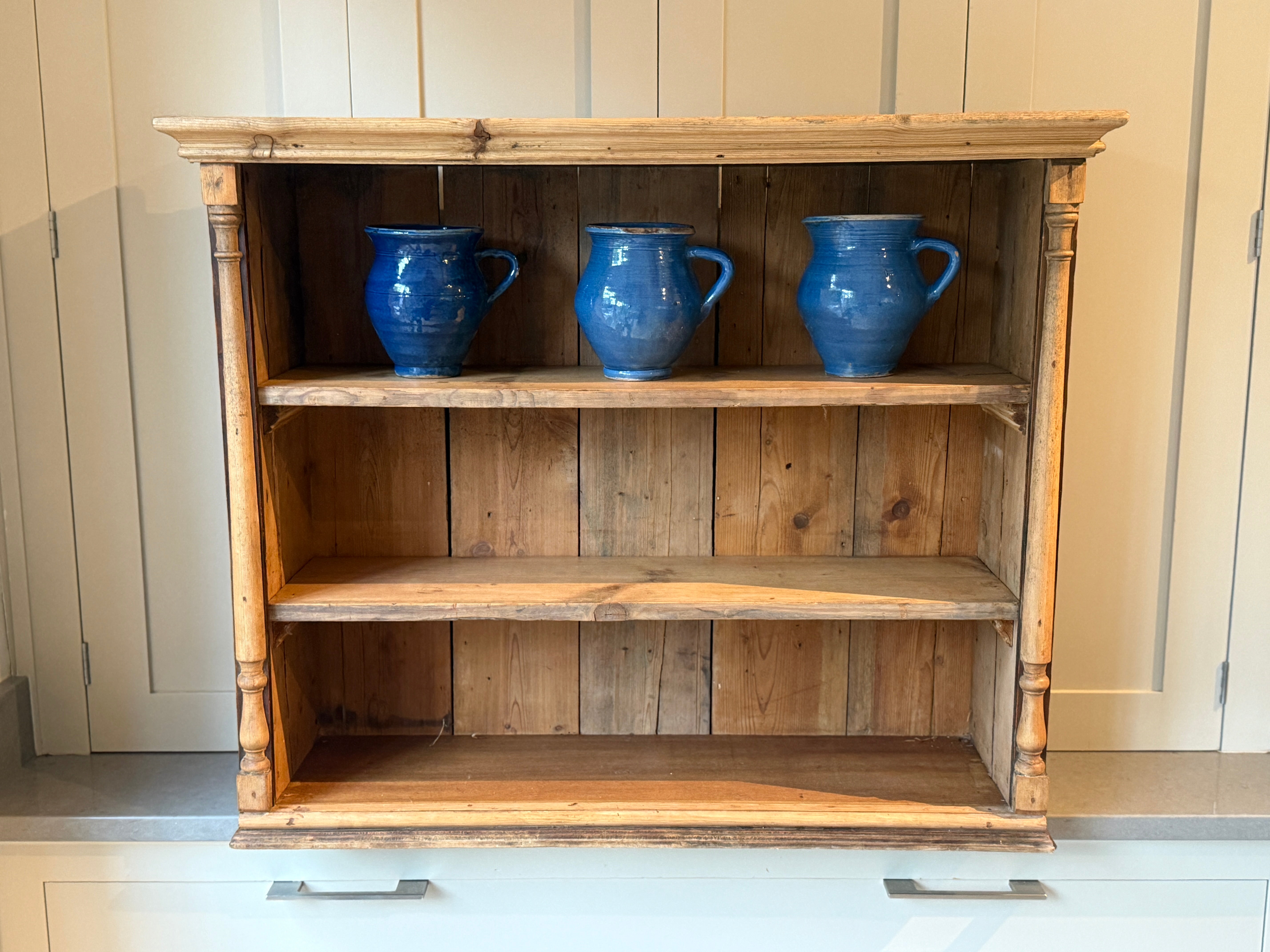 Small Pine Wall Shelves with Column Details