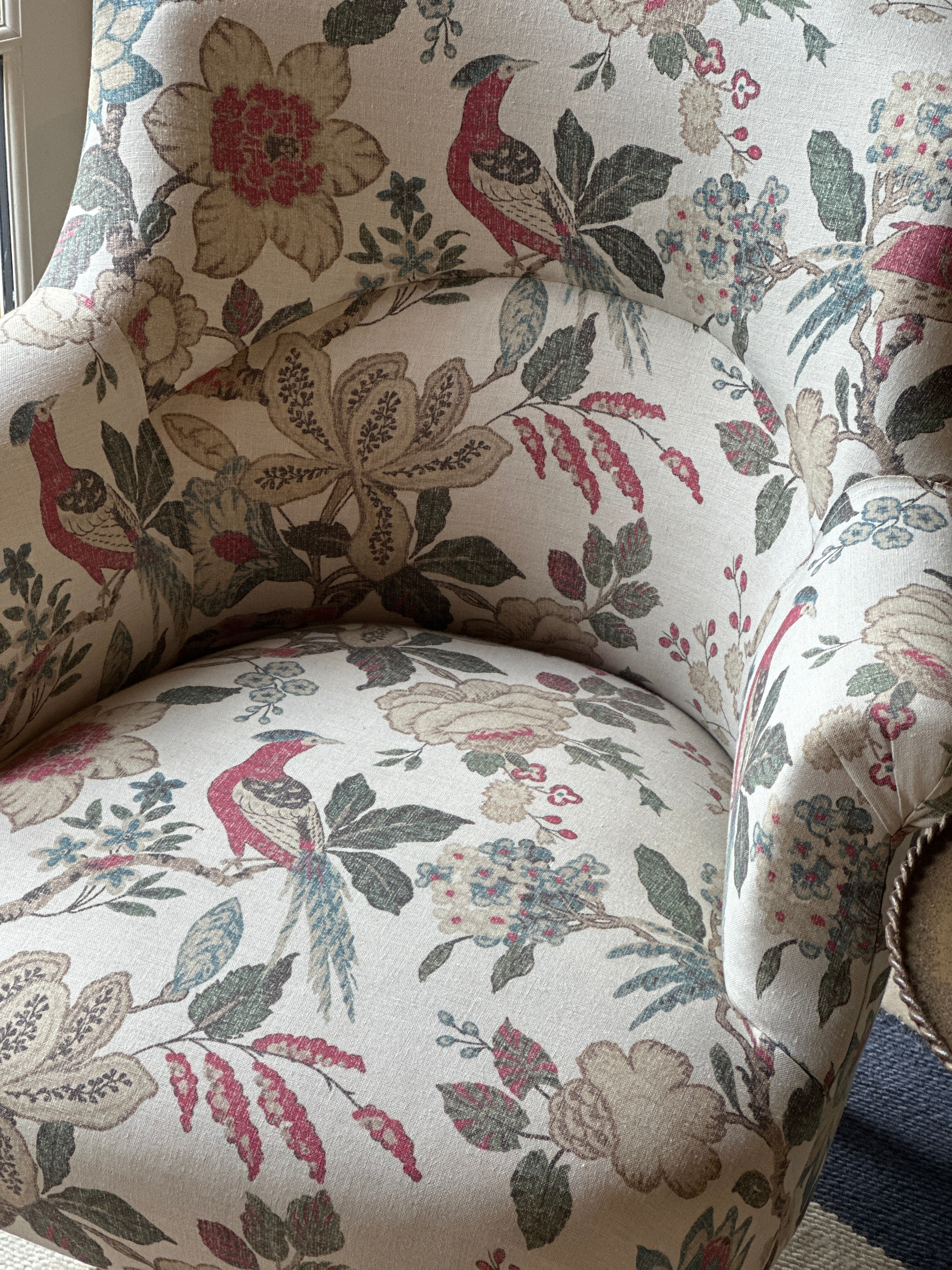Single French Tub Chair in Inchrya Linen