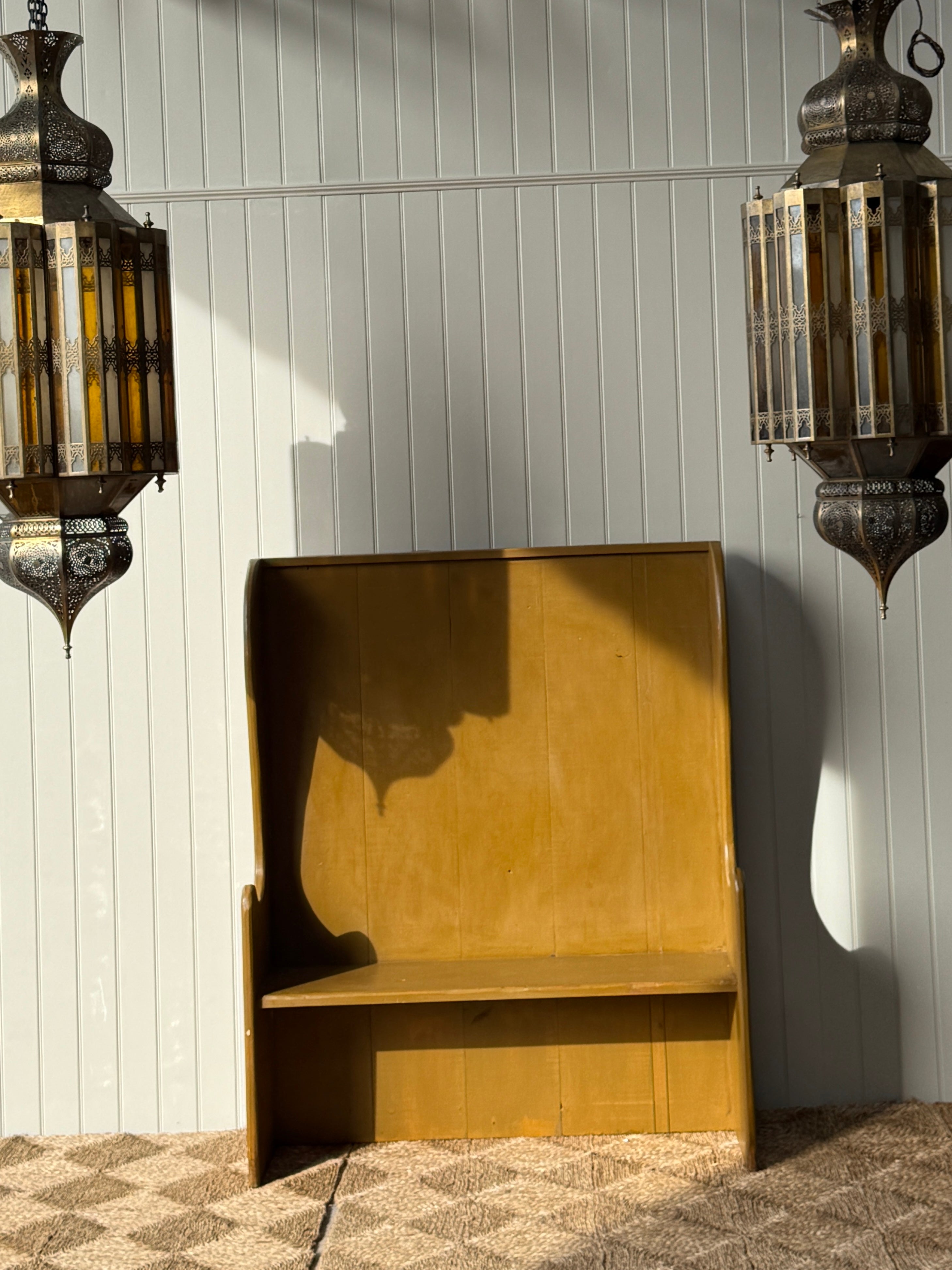 Majestic Pair of Moroccan Brass Lanterns