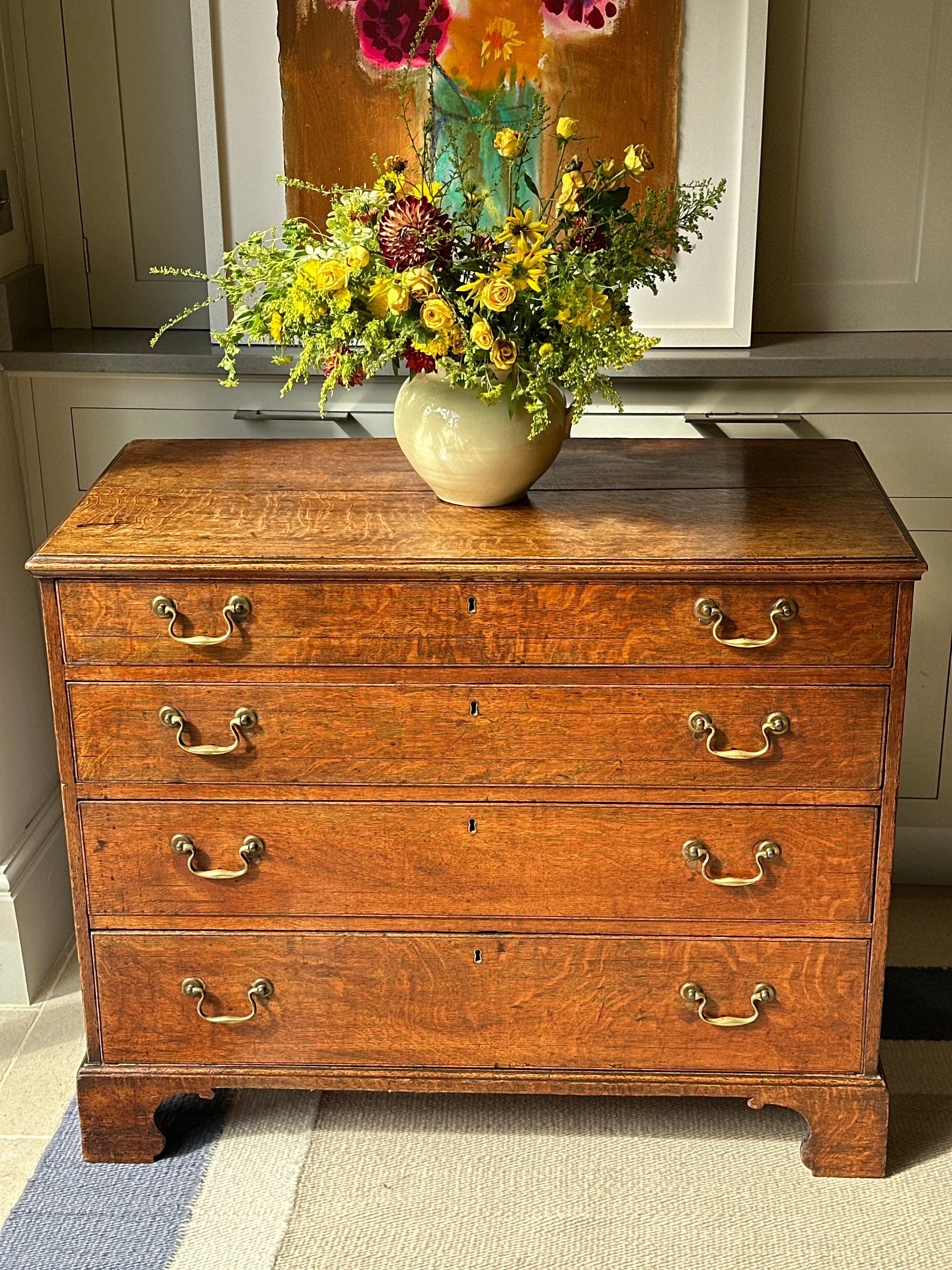 Small Georgian Oak Chest of Drawers