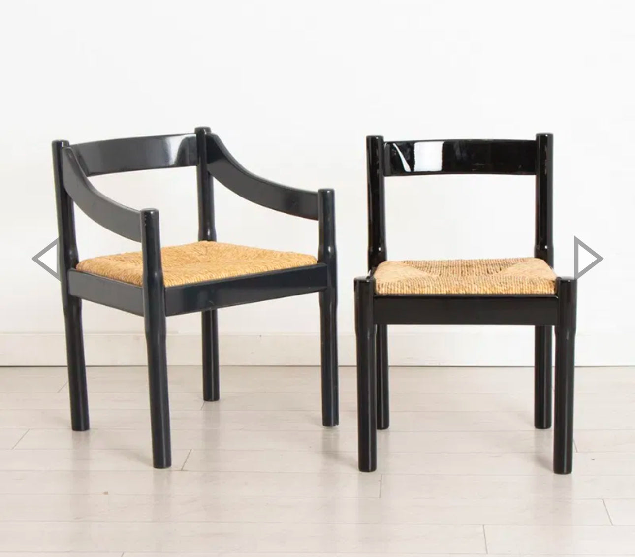 Set of 4 VM Carimate Chairs in FB Off Black