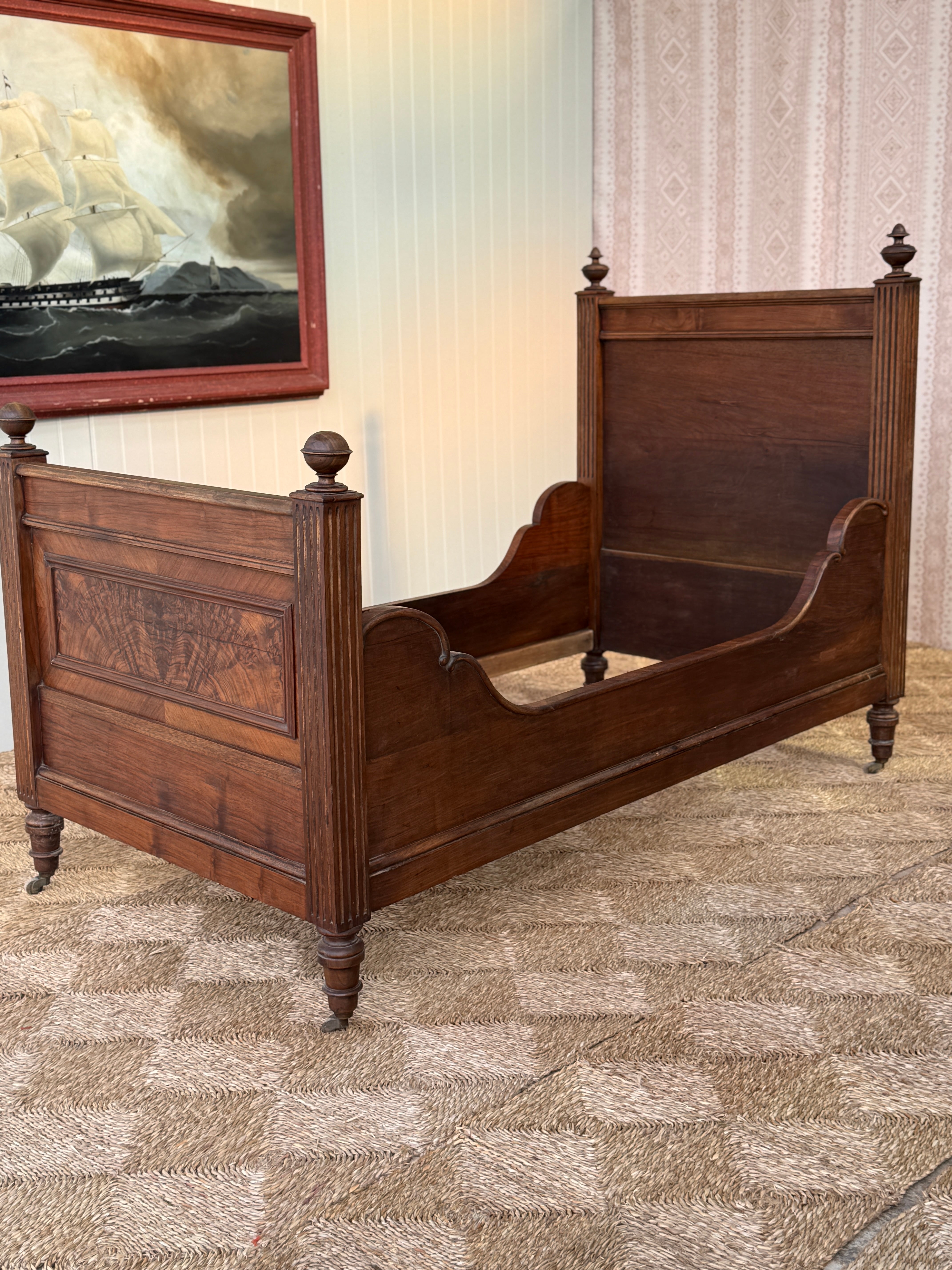 19th Century French Bateau Lit