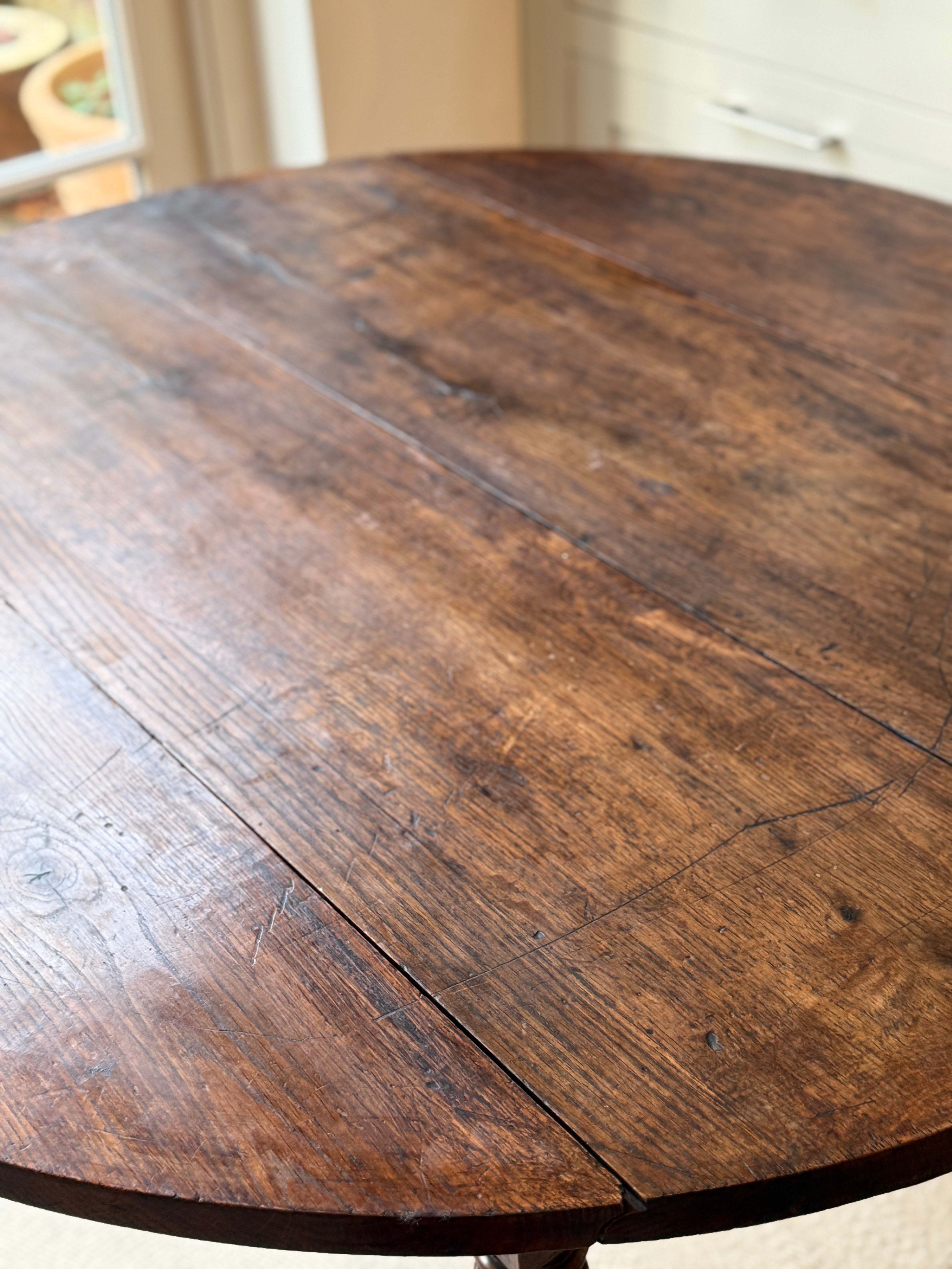 Large Walnut Drop Leaf Table - Circa 1840