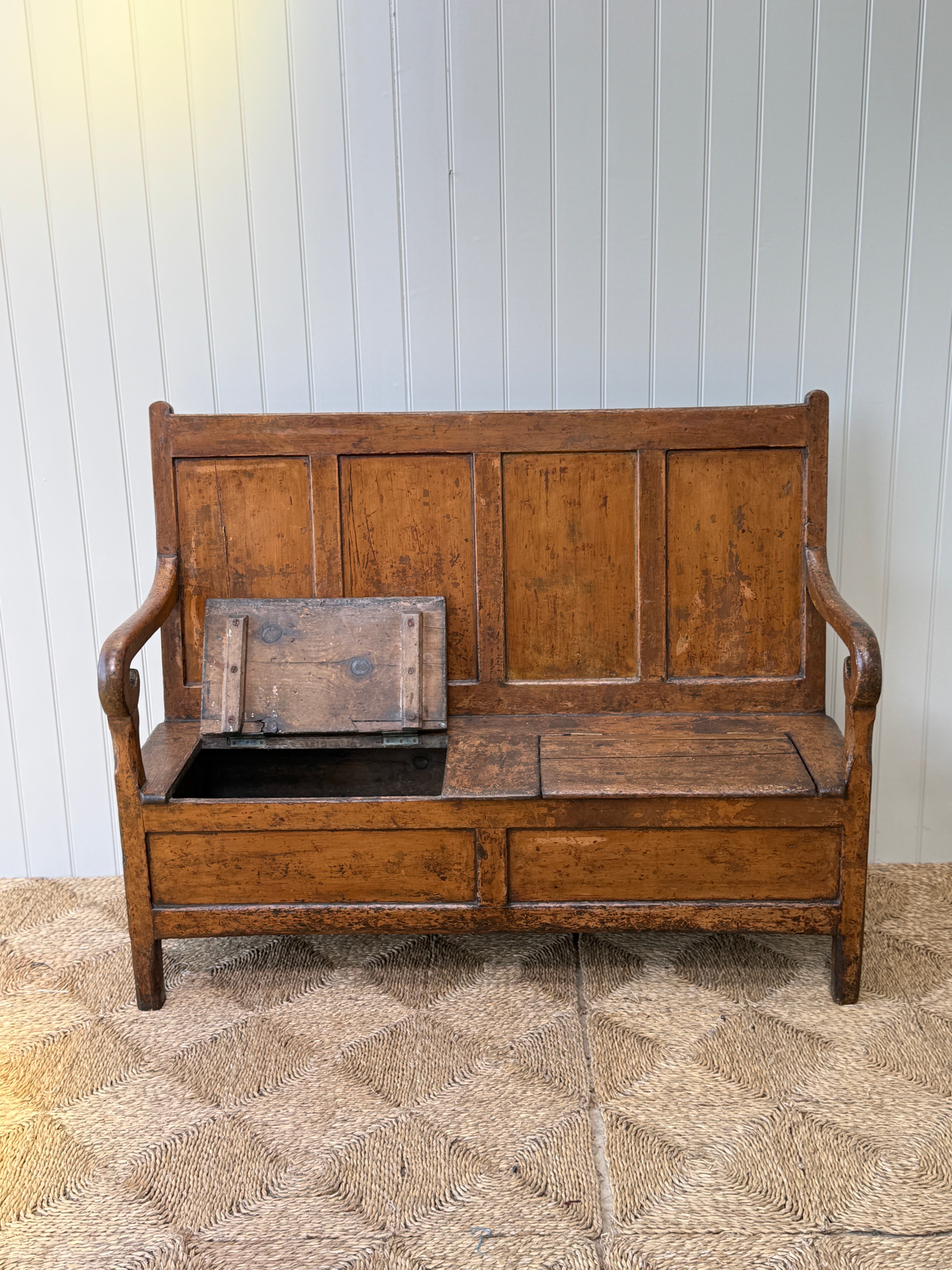 Early 19th Century Irish Painted Settle
