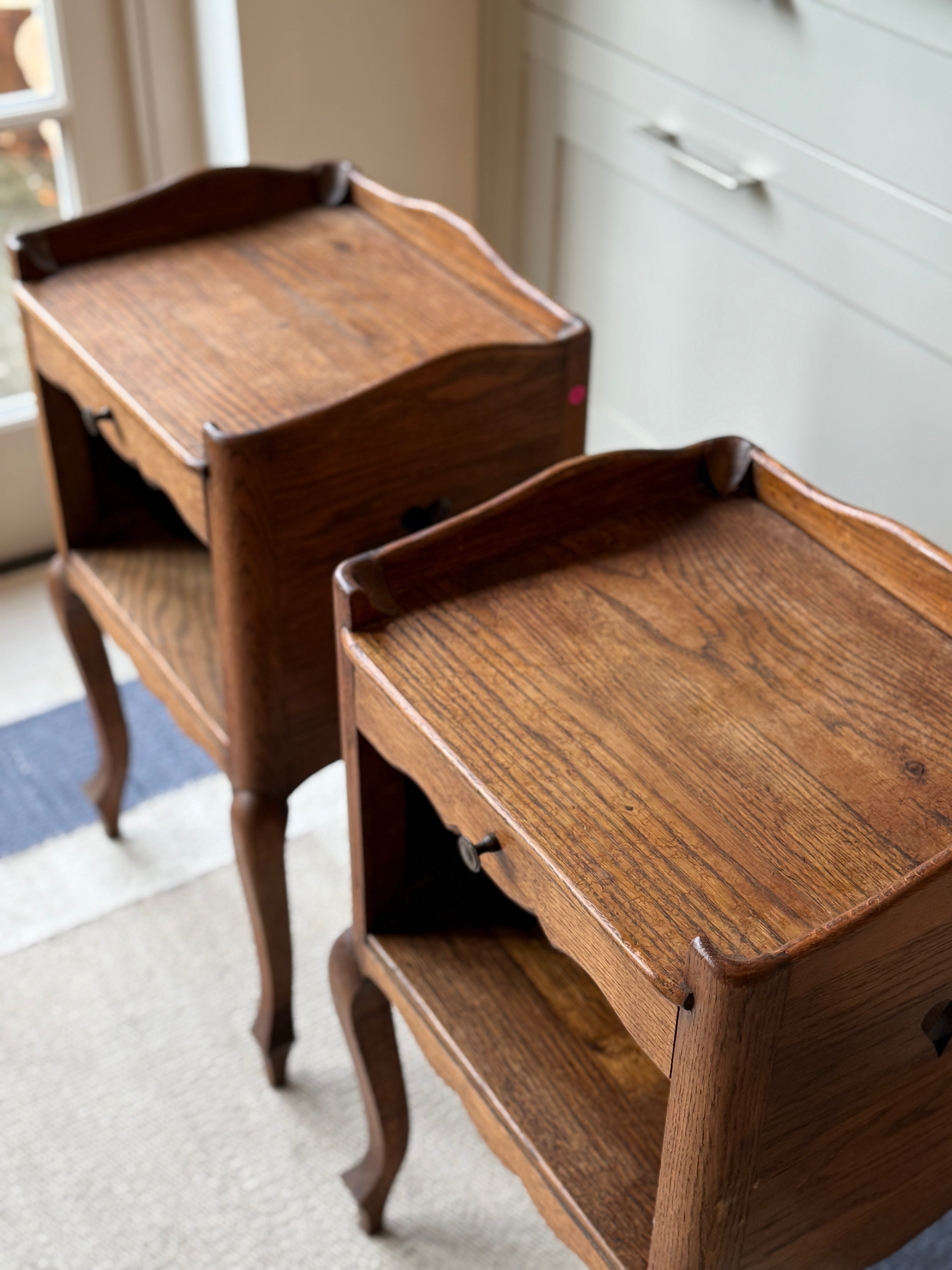 Pair of Early 20th Century Oak Bedside Tables