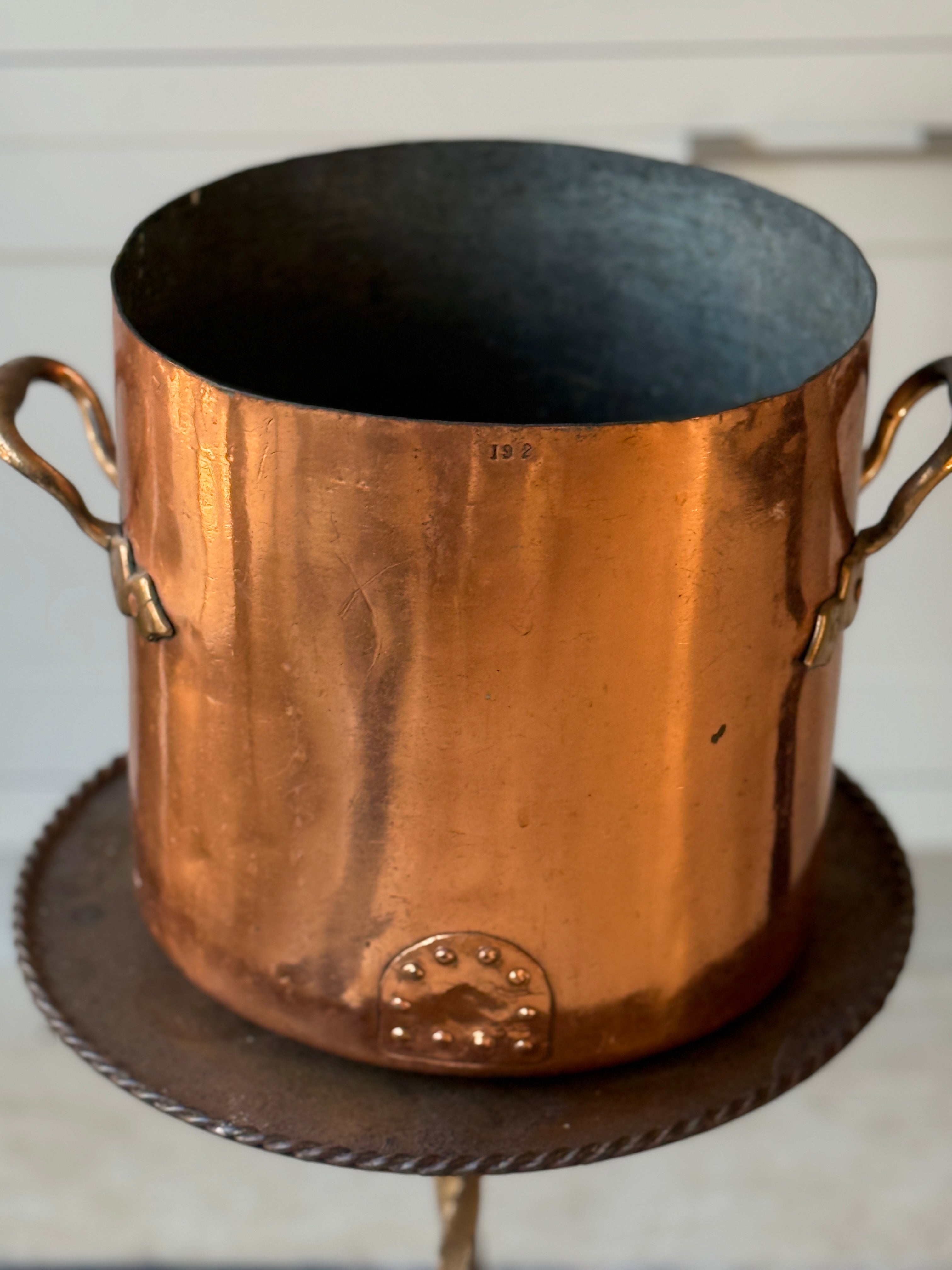 Large French Copper Consommé Pot