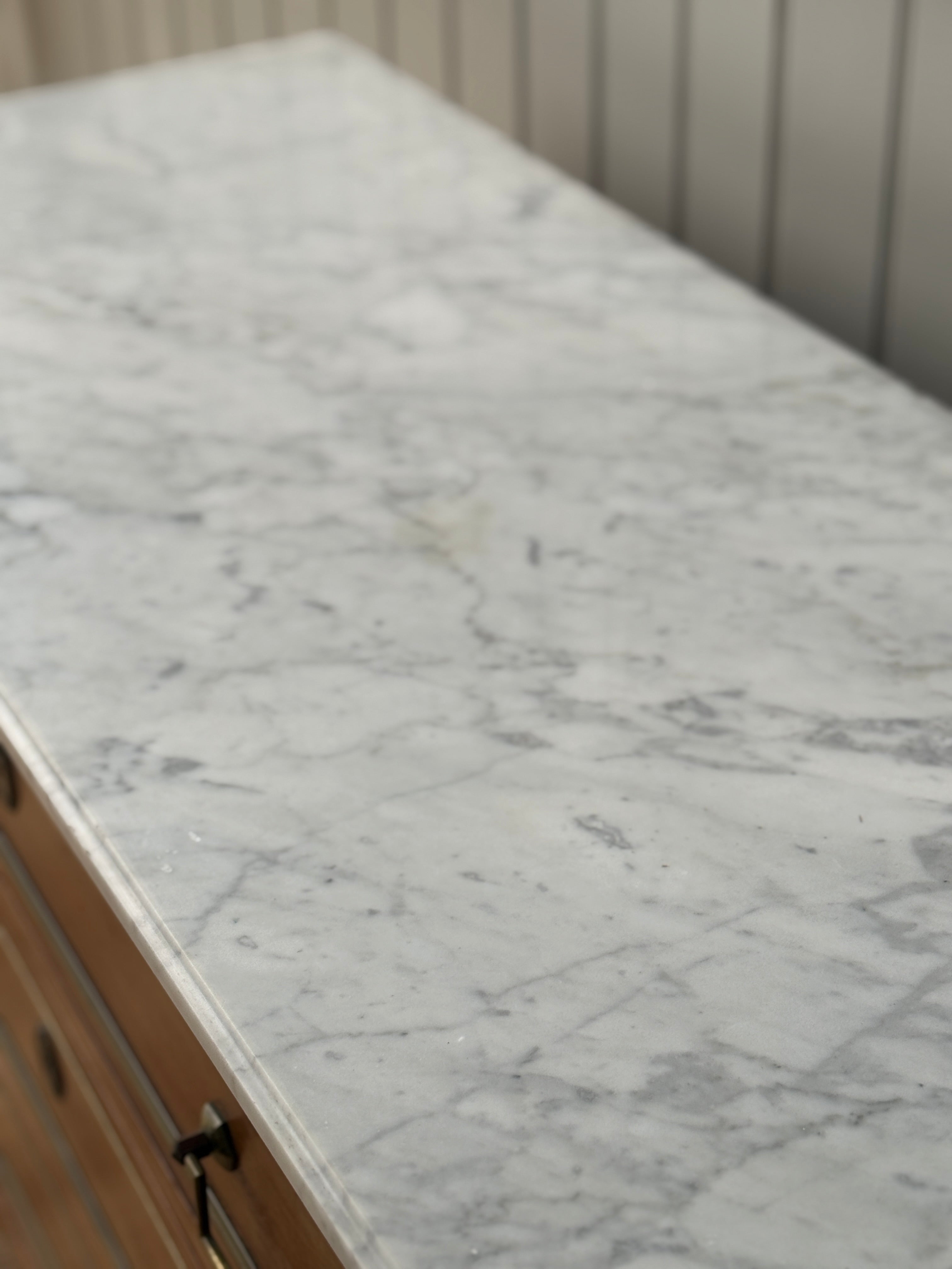 French Commode with White Marble top