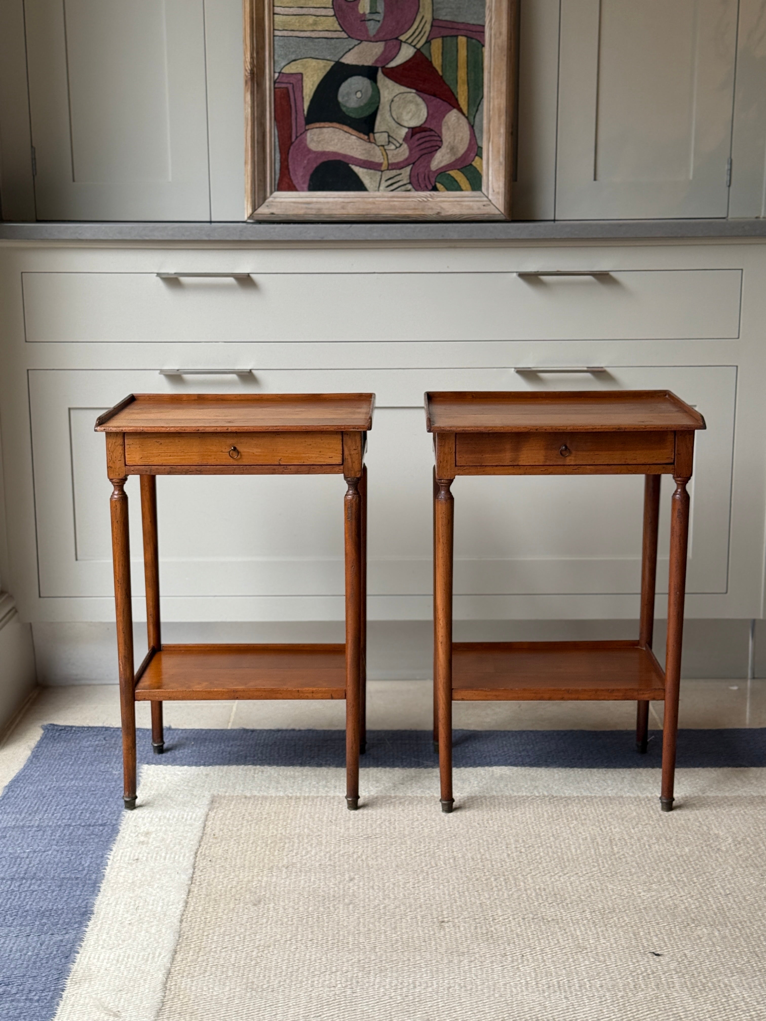 Pair of Small French Bedside Tables
