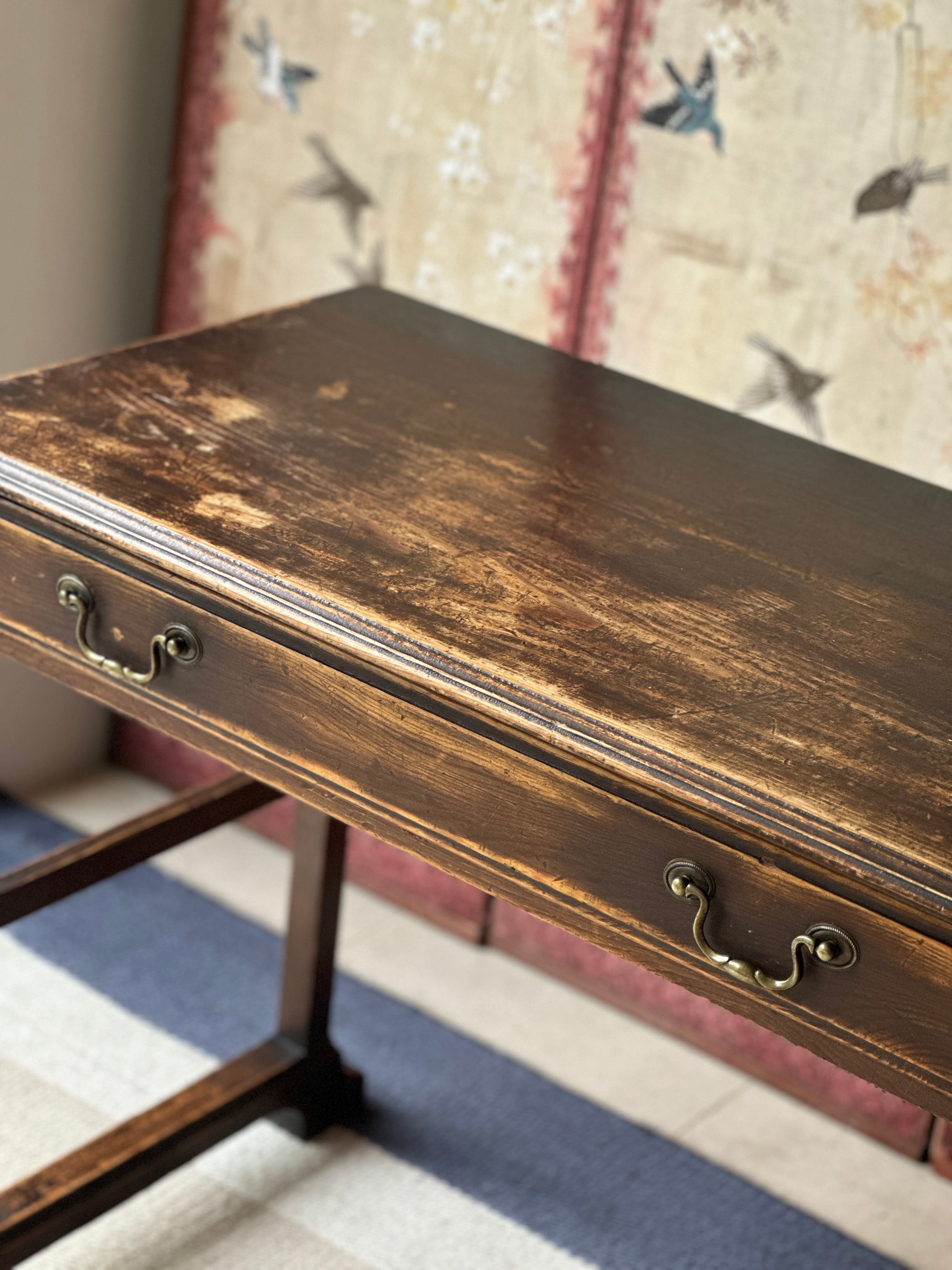 Charming Cotswold School Writing Table with single drawer