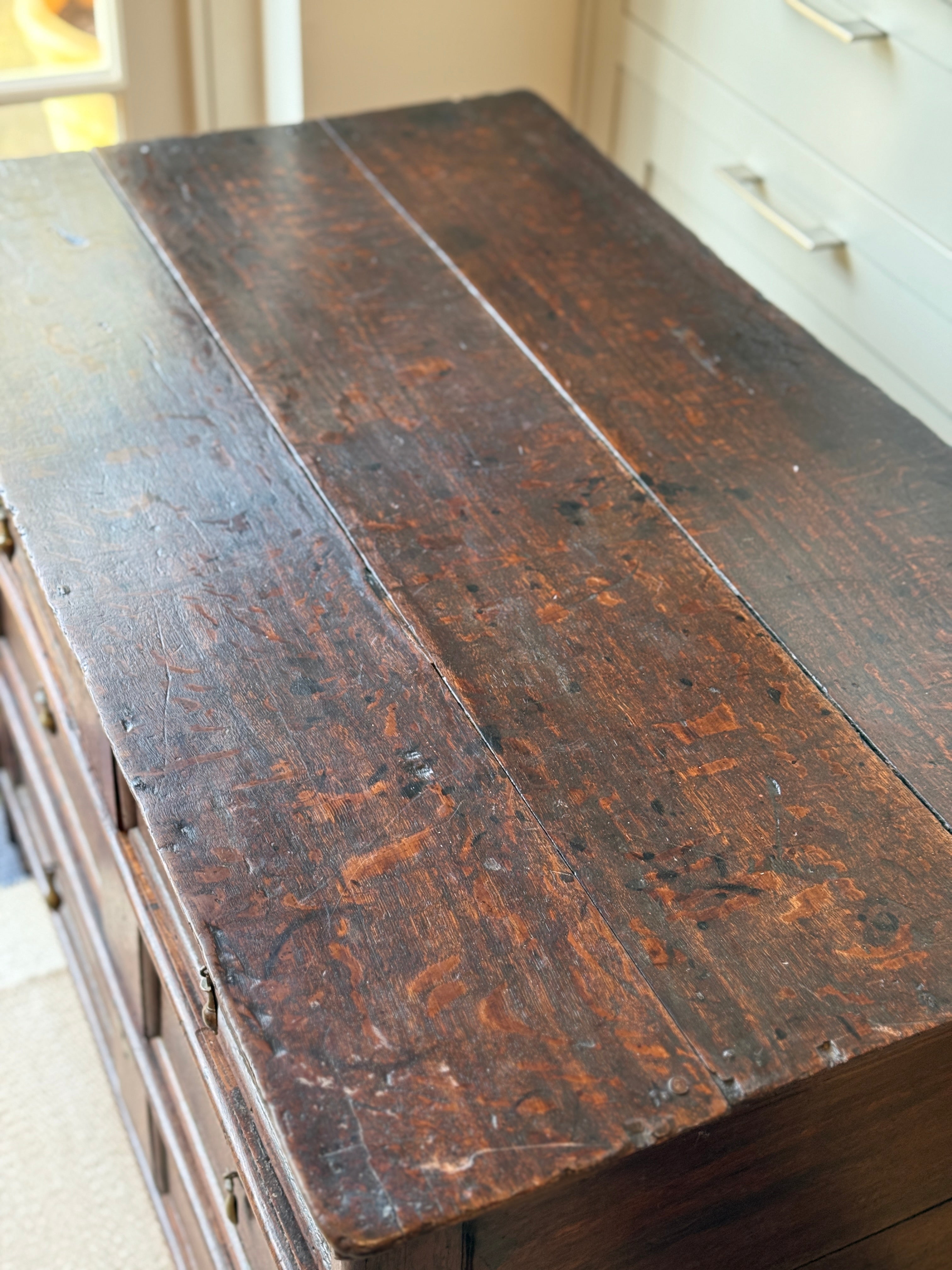Low Oak Chest of drawers