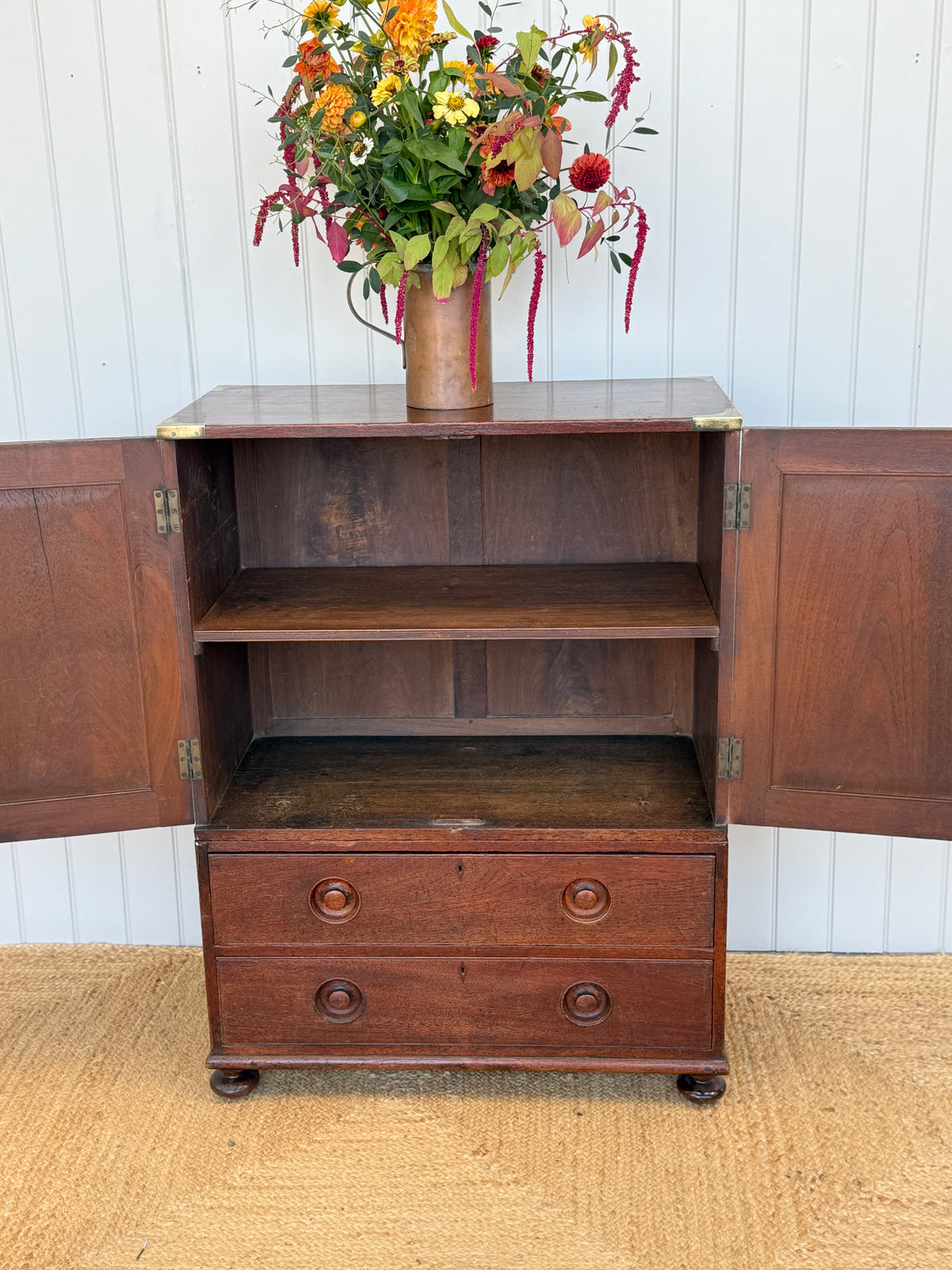 A late 19th Century 2 Part Campaign Chest
