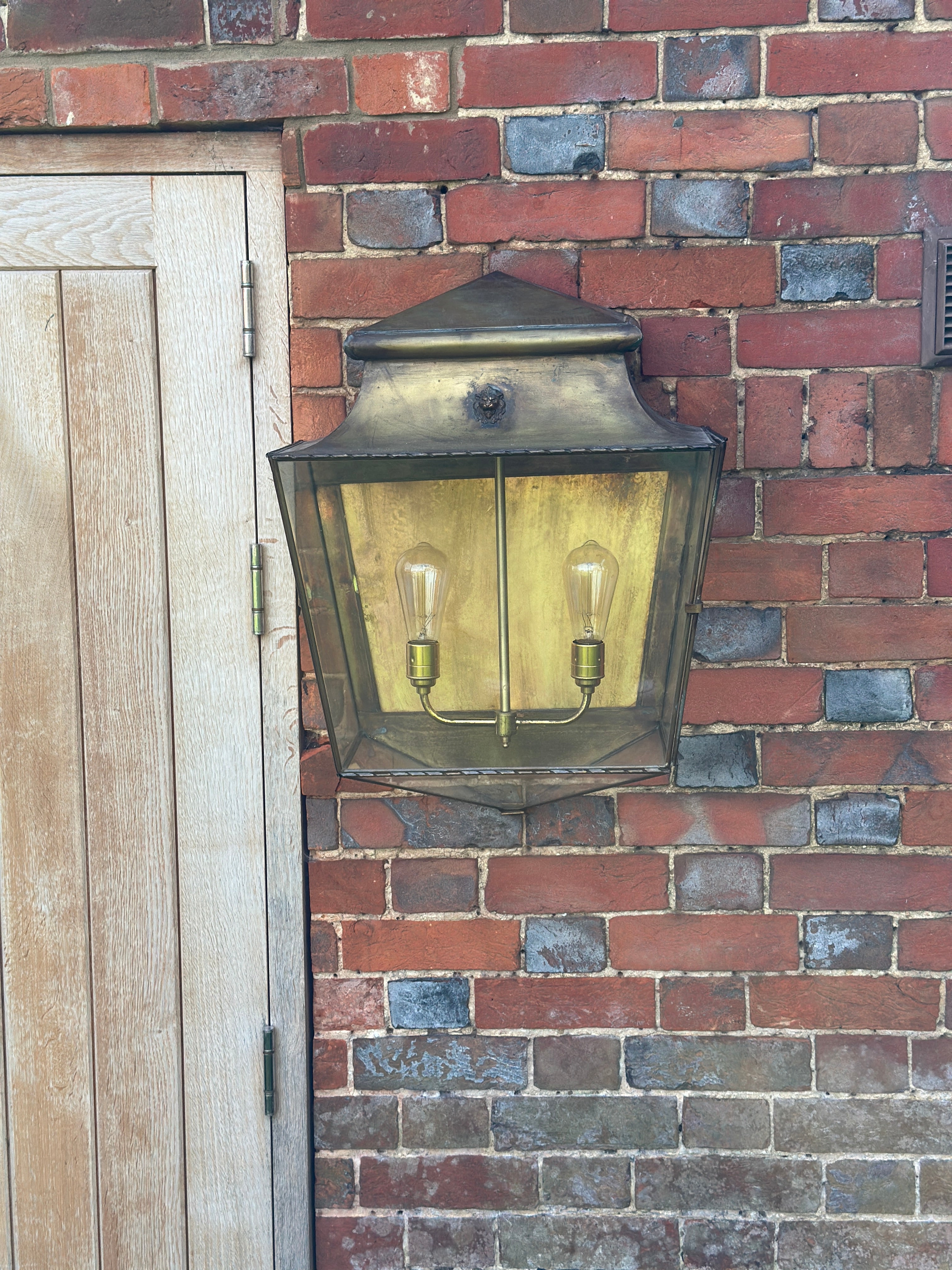 Large Vintage Brass Lantern