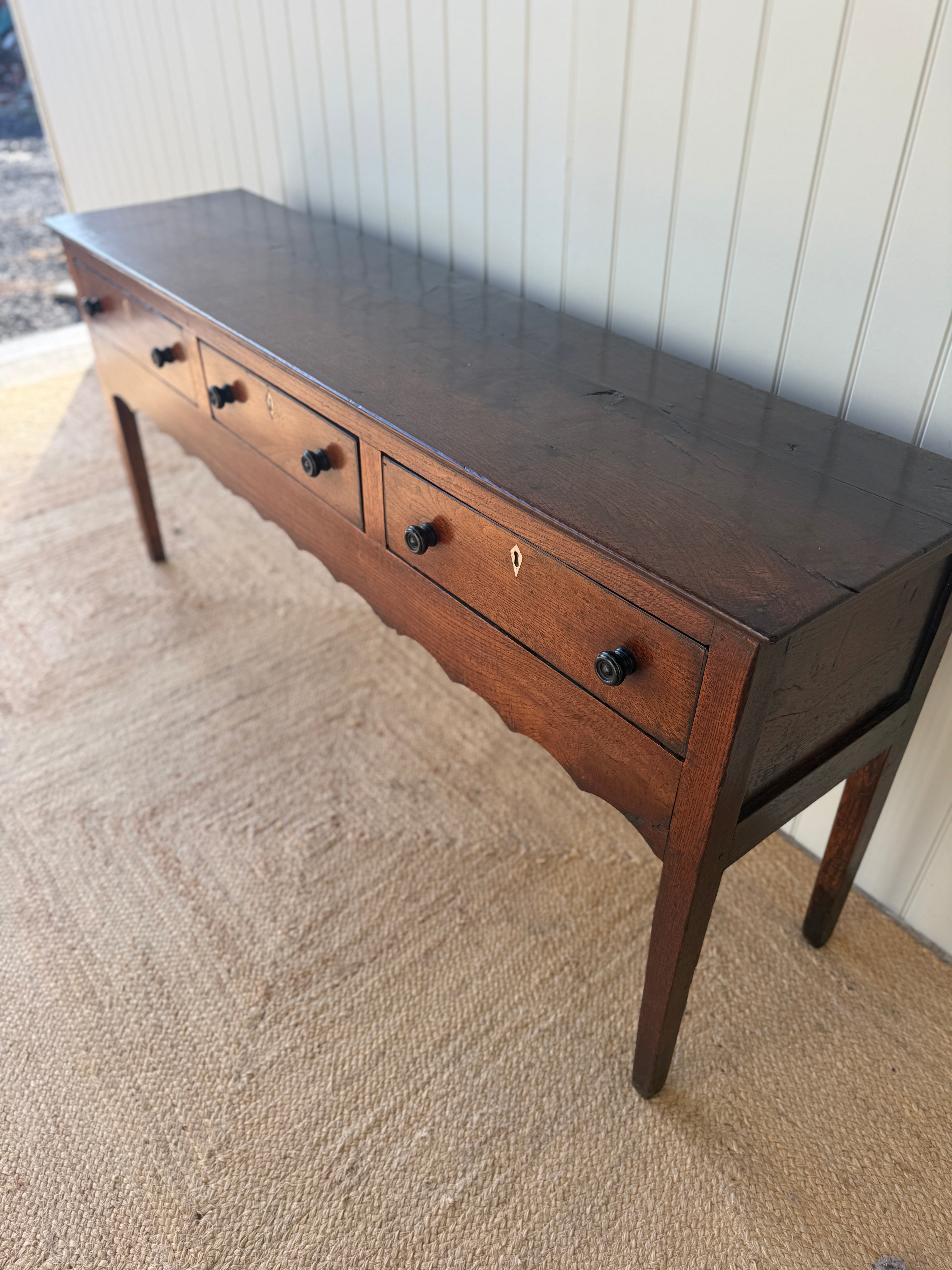 George III Oak Dresser Base, Circa 1780-1800