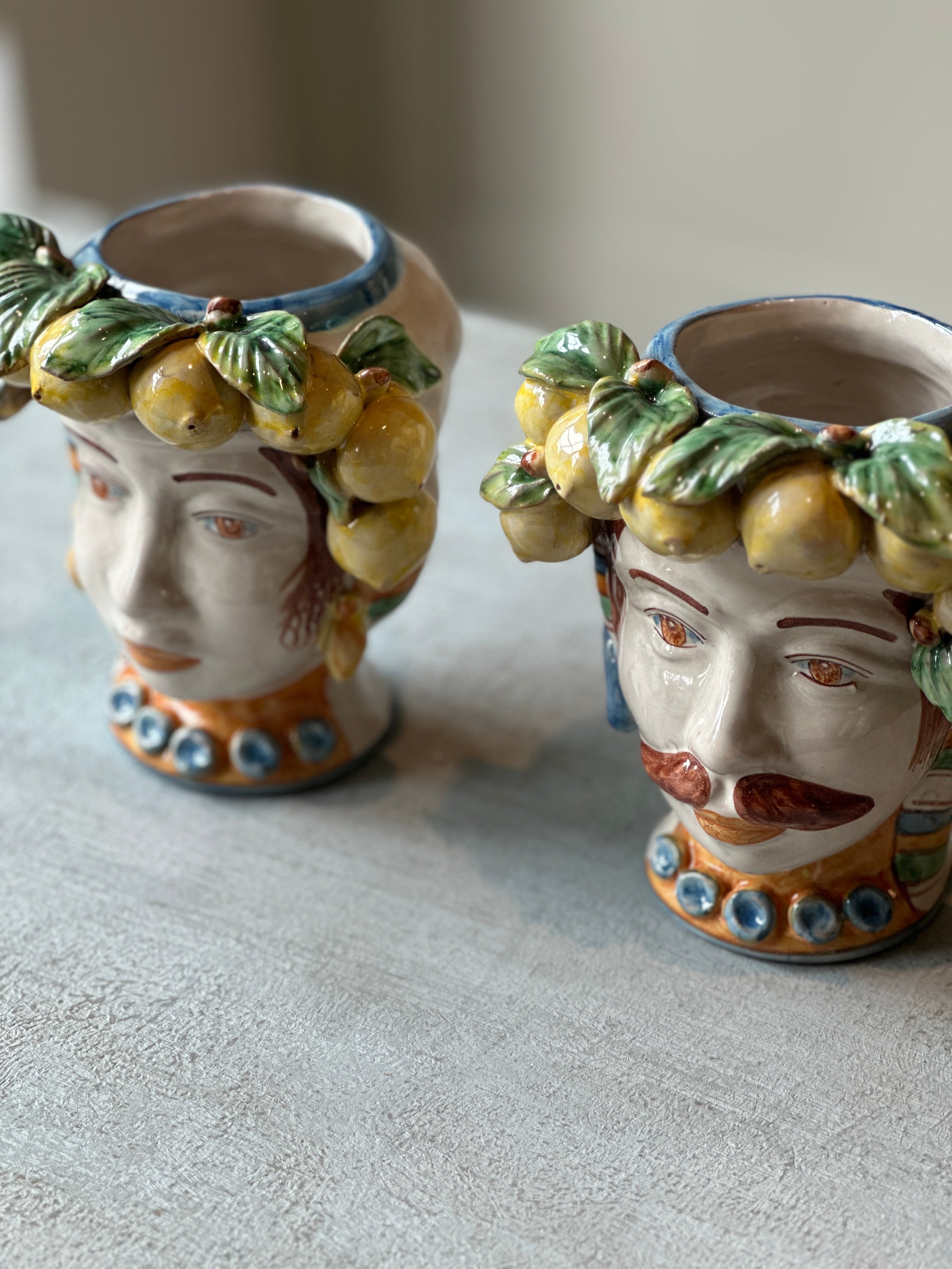 Small Pair of Moor Heads - Lemons