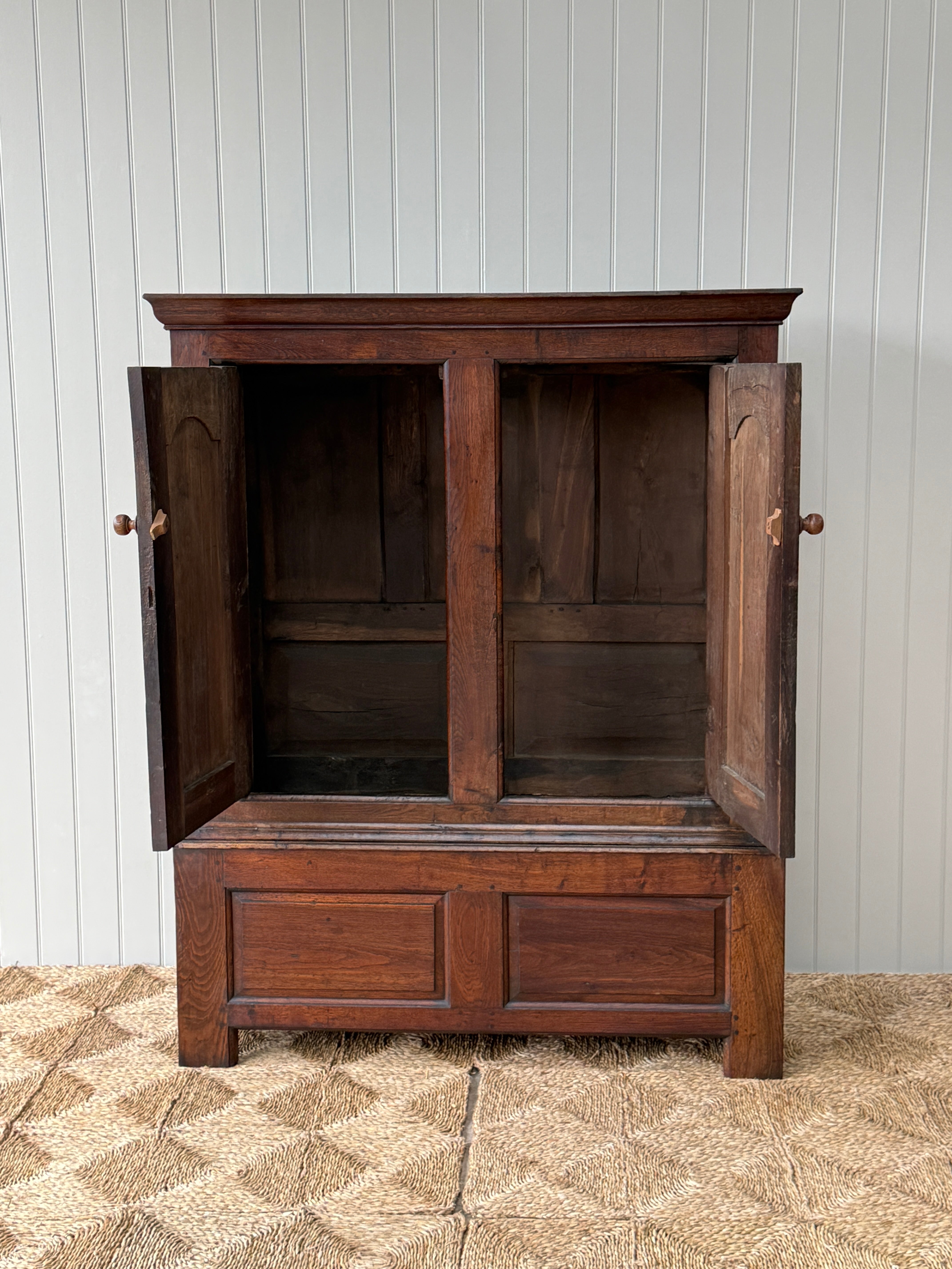 Large 18th Century Oak Hanging Cupboard