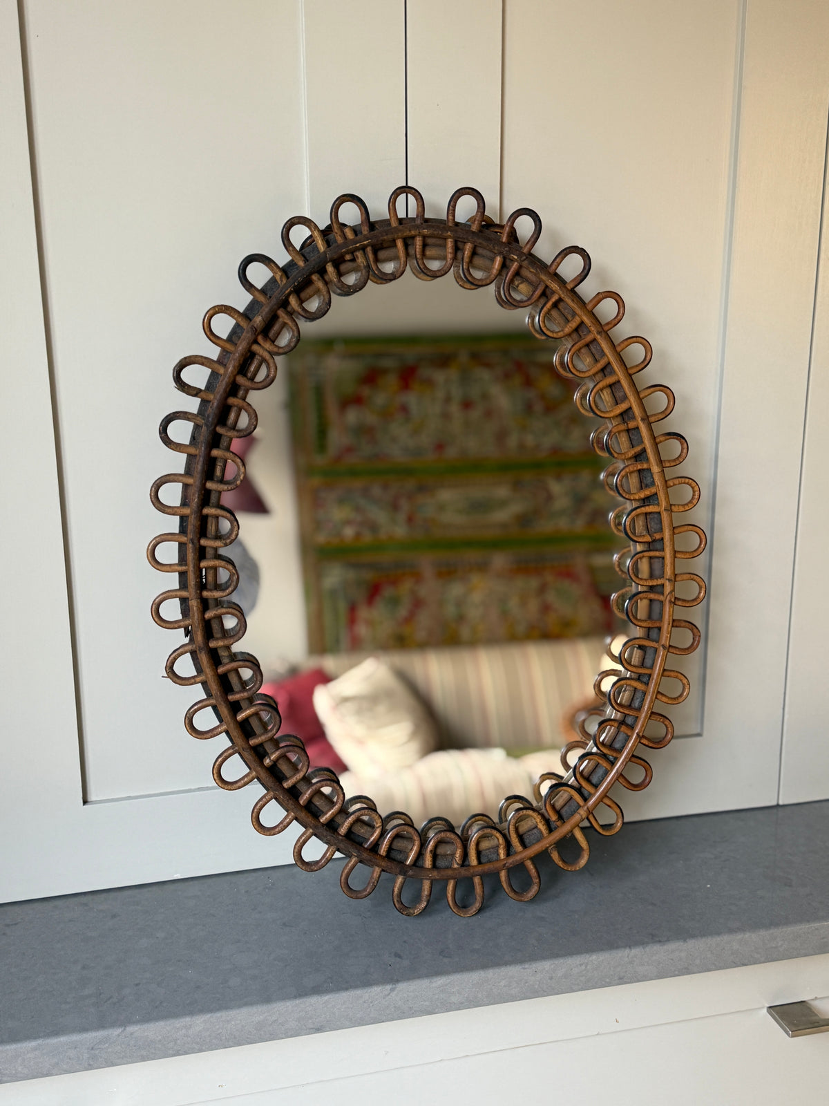Oval Albini Mirror 1960s Italian