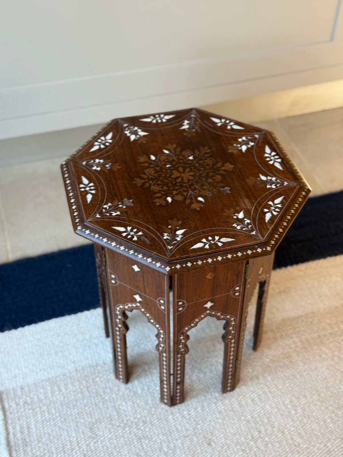 Anglo-Indian Hoshiarpur Inlaid Octagonal Occasional Table