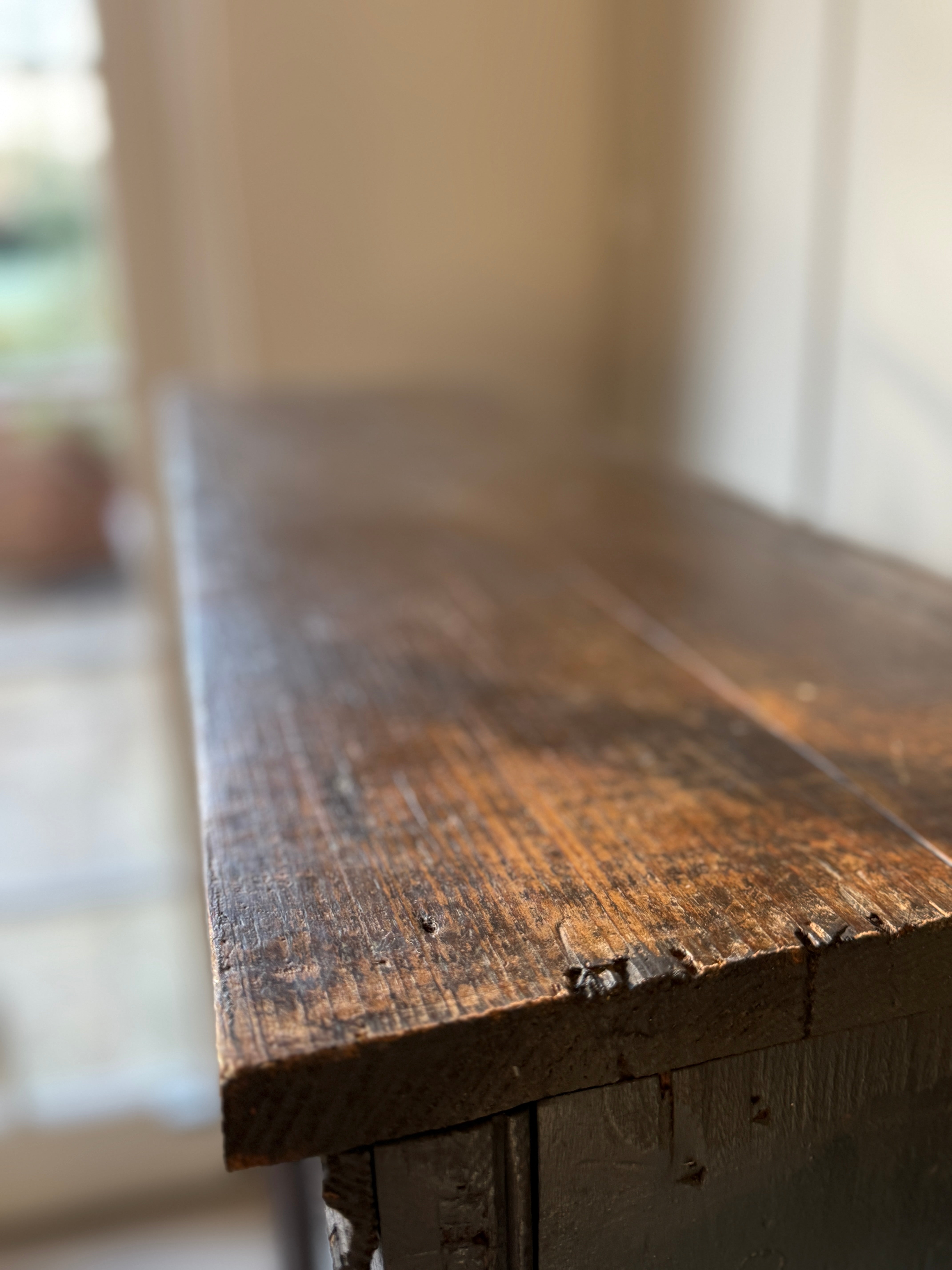 Antique Painted Pine Glazed Cabinet