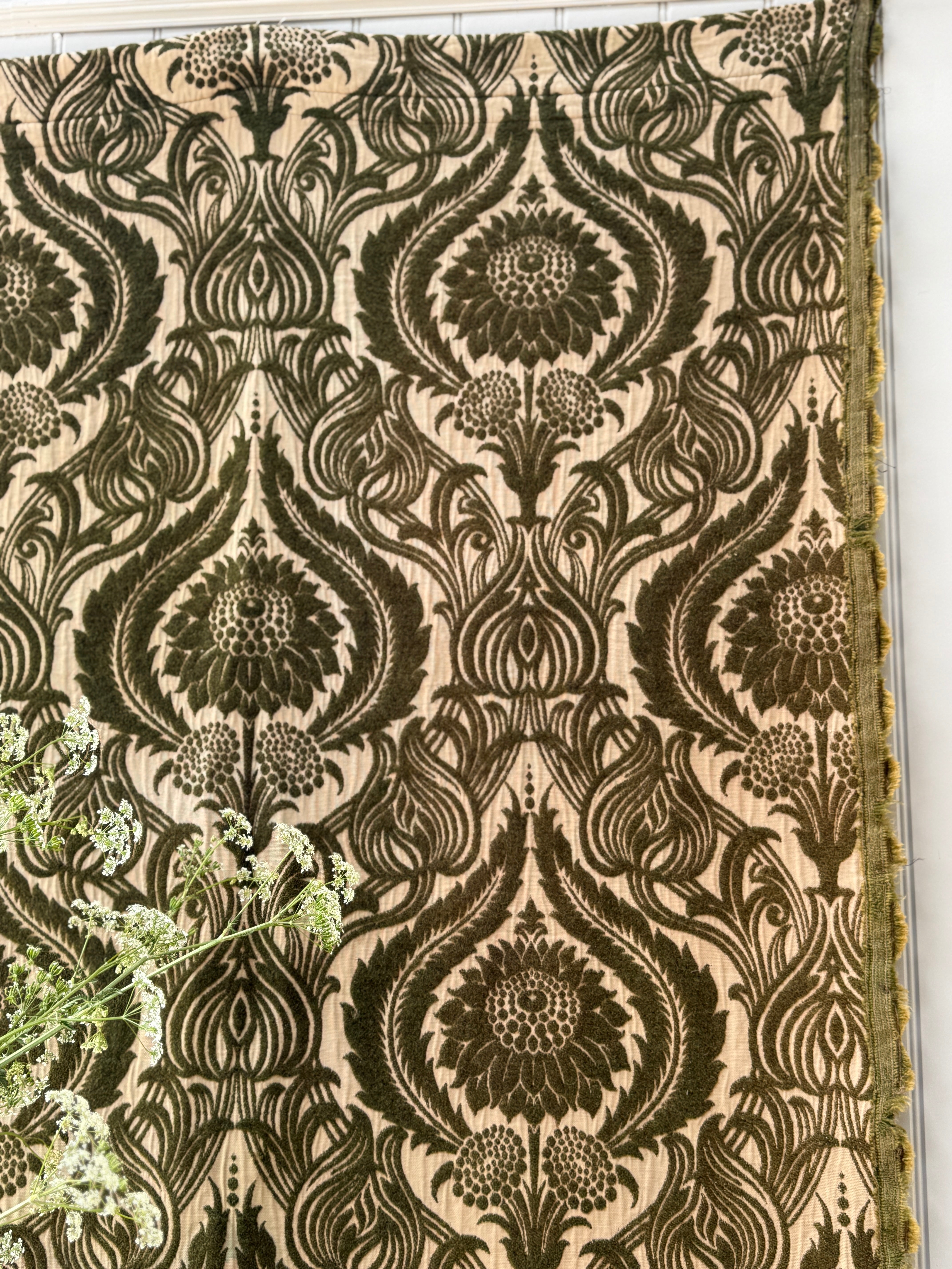 19th Century Decorative Arts and Craft Wool & Velvet Panel