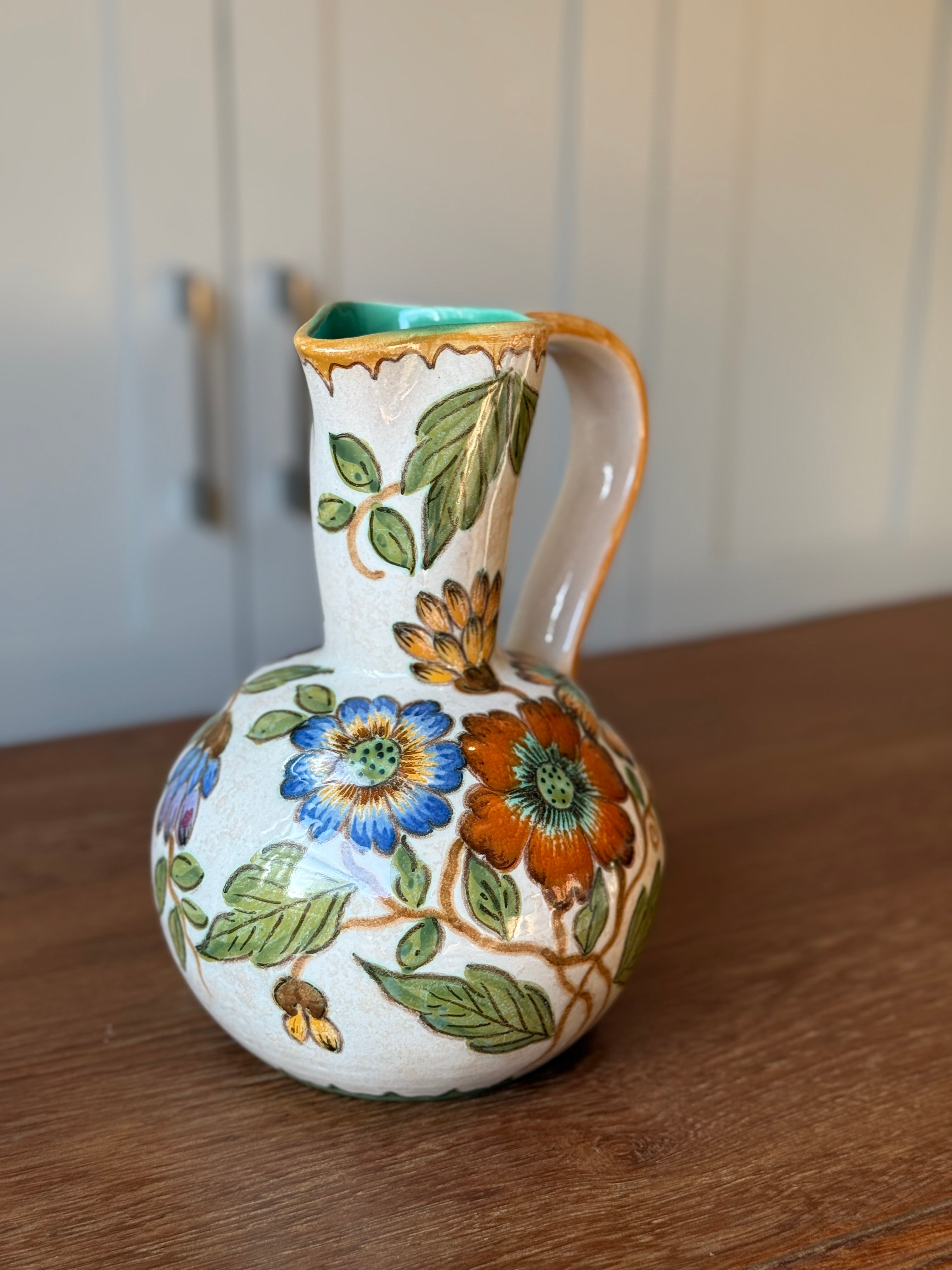 Dutch Polychrome Gourd Jug