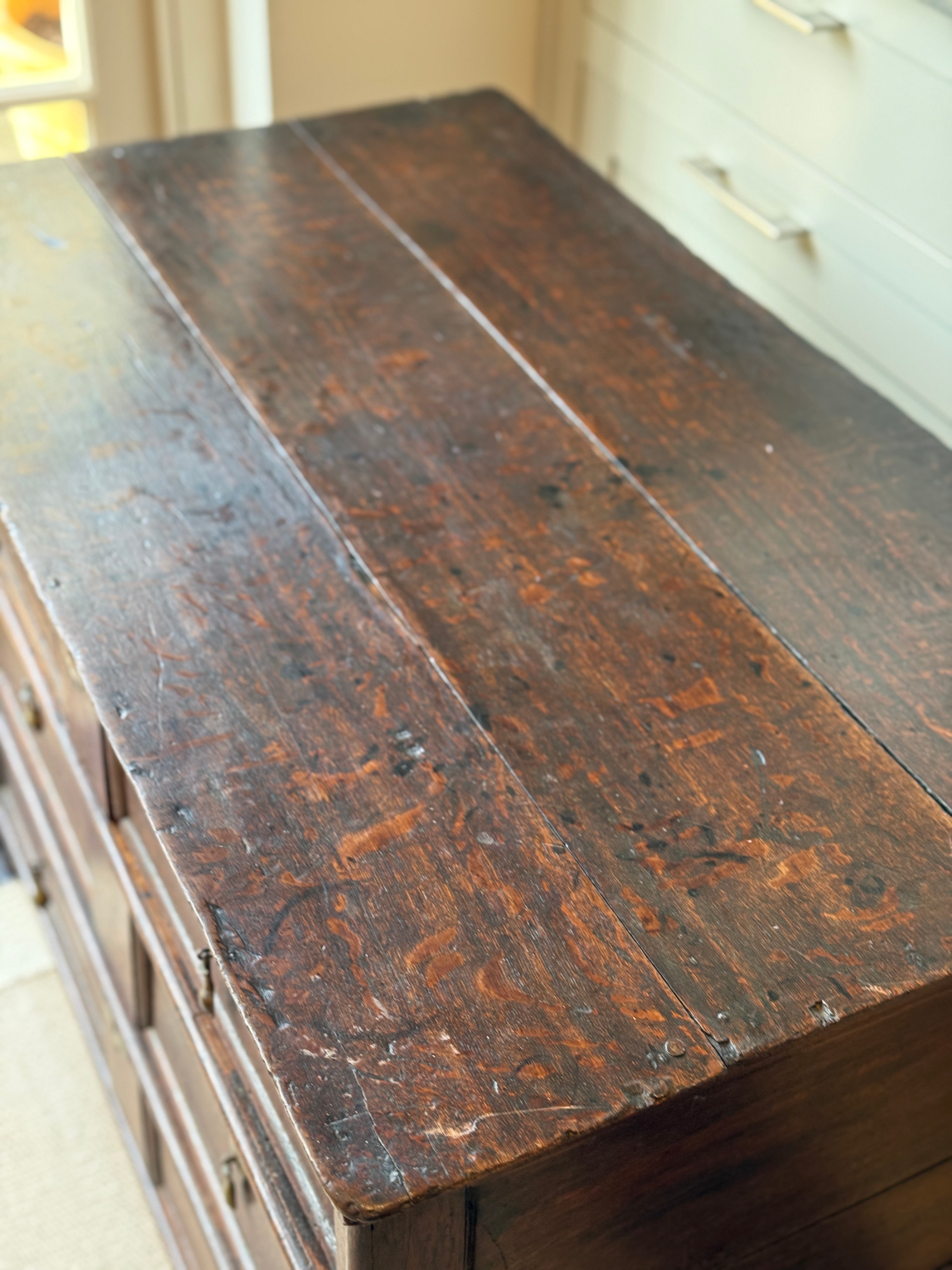 Low Oak Chest of drawers