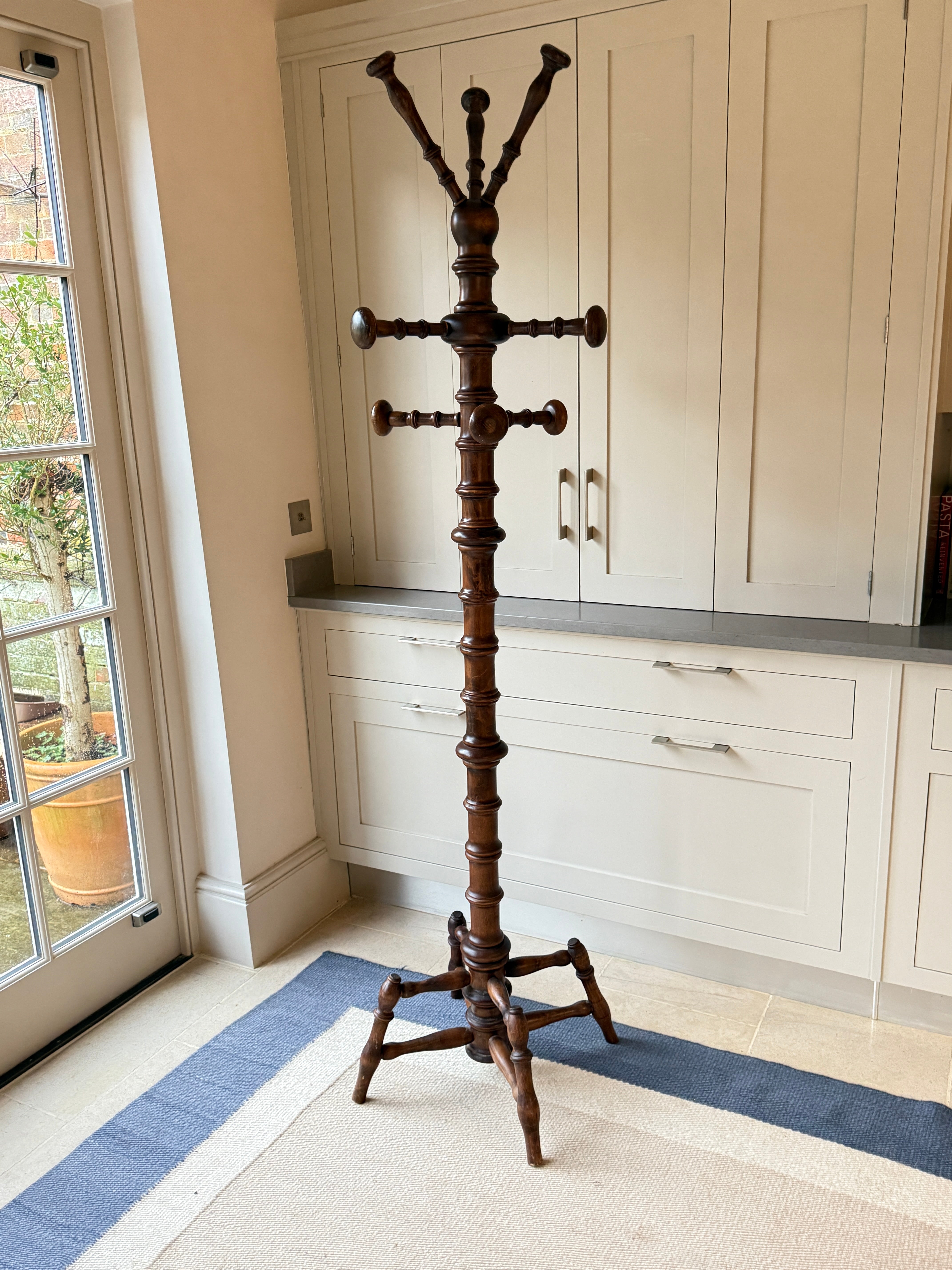 Very Tall Faux Bamboo Coat and Hat Stand