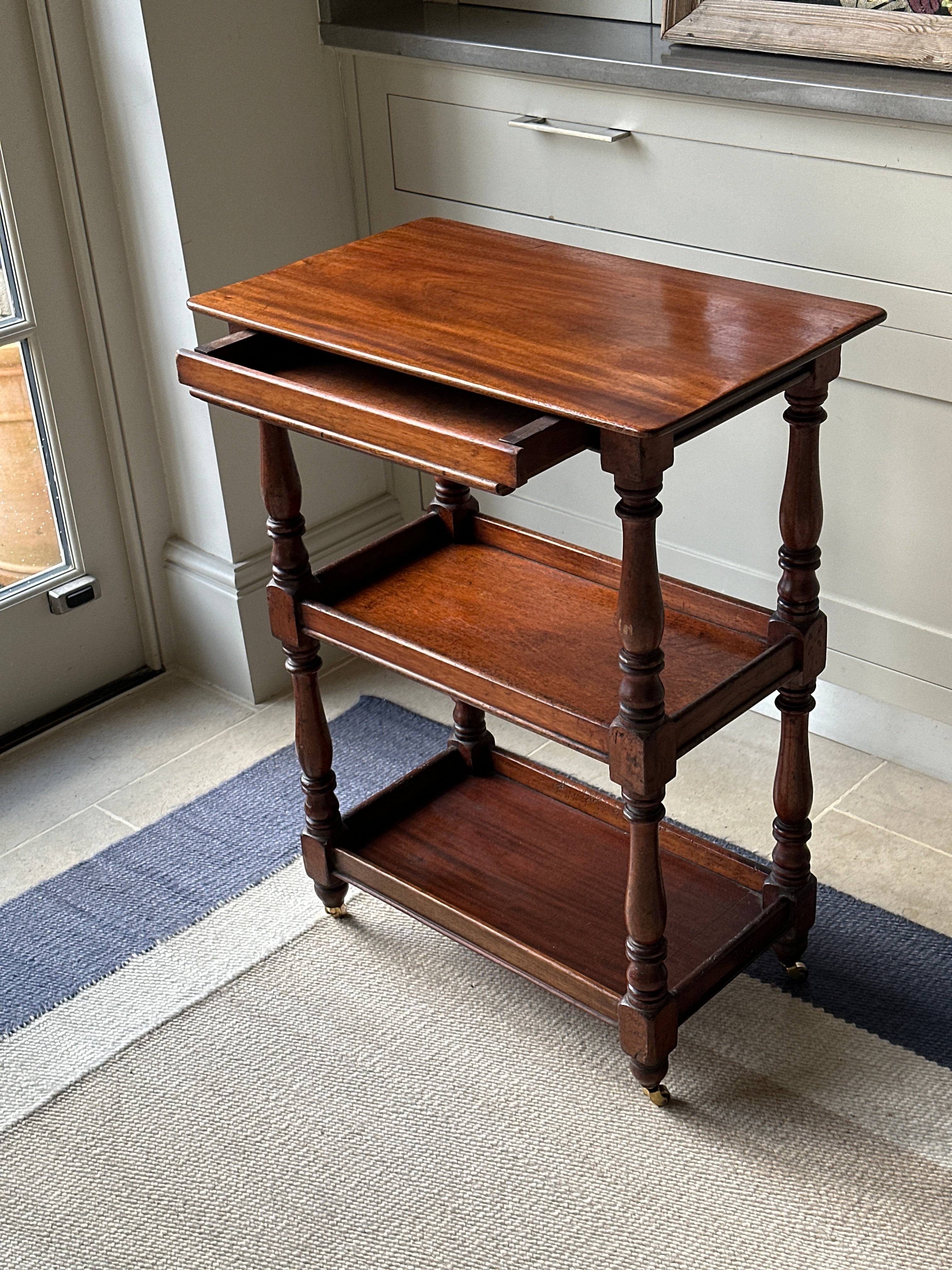 Small Mahogany Etagere with Drawer