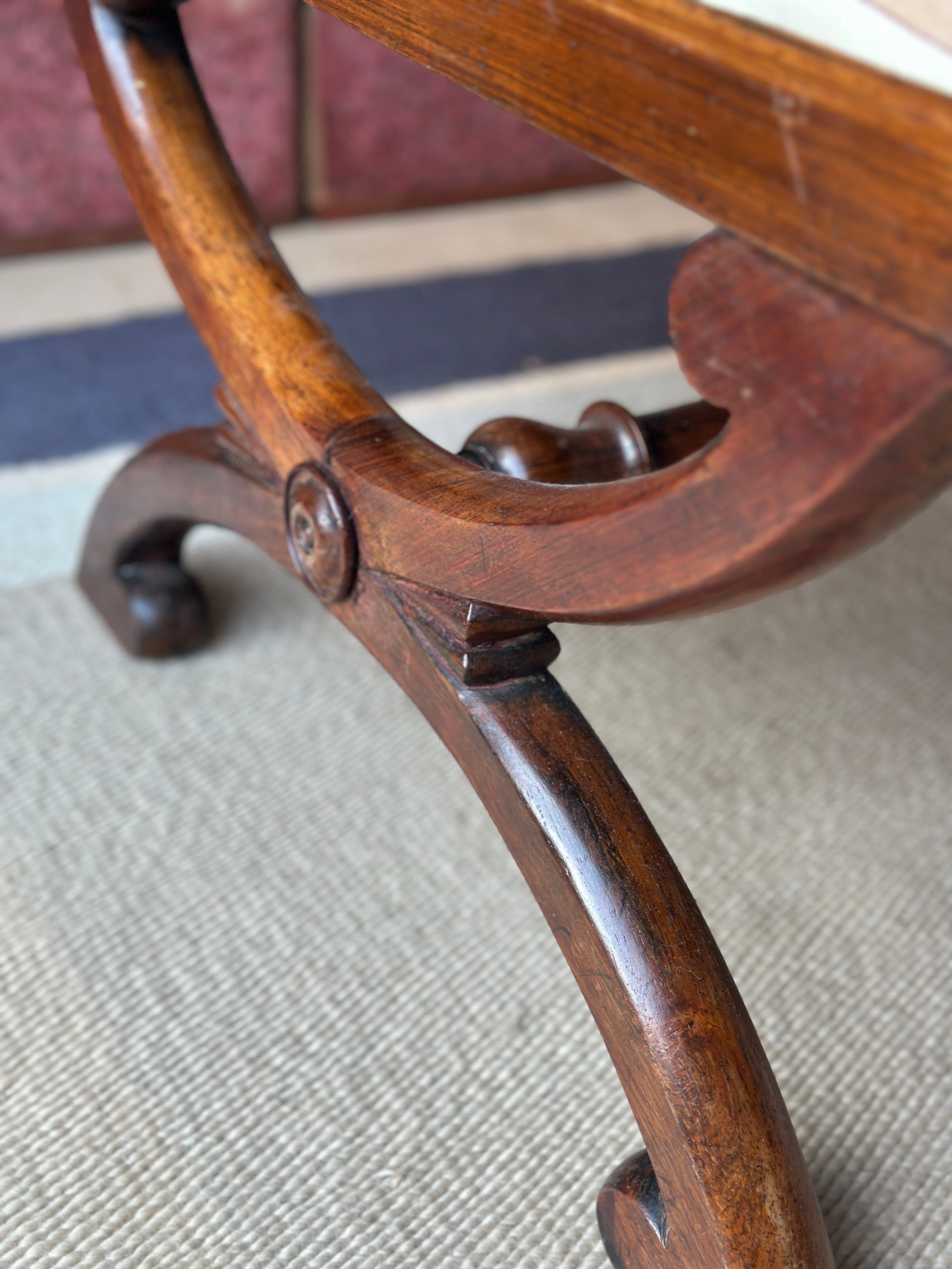 Large X Frame Footstool/Ottoman