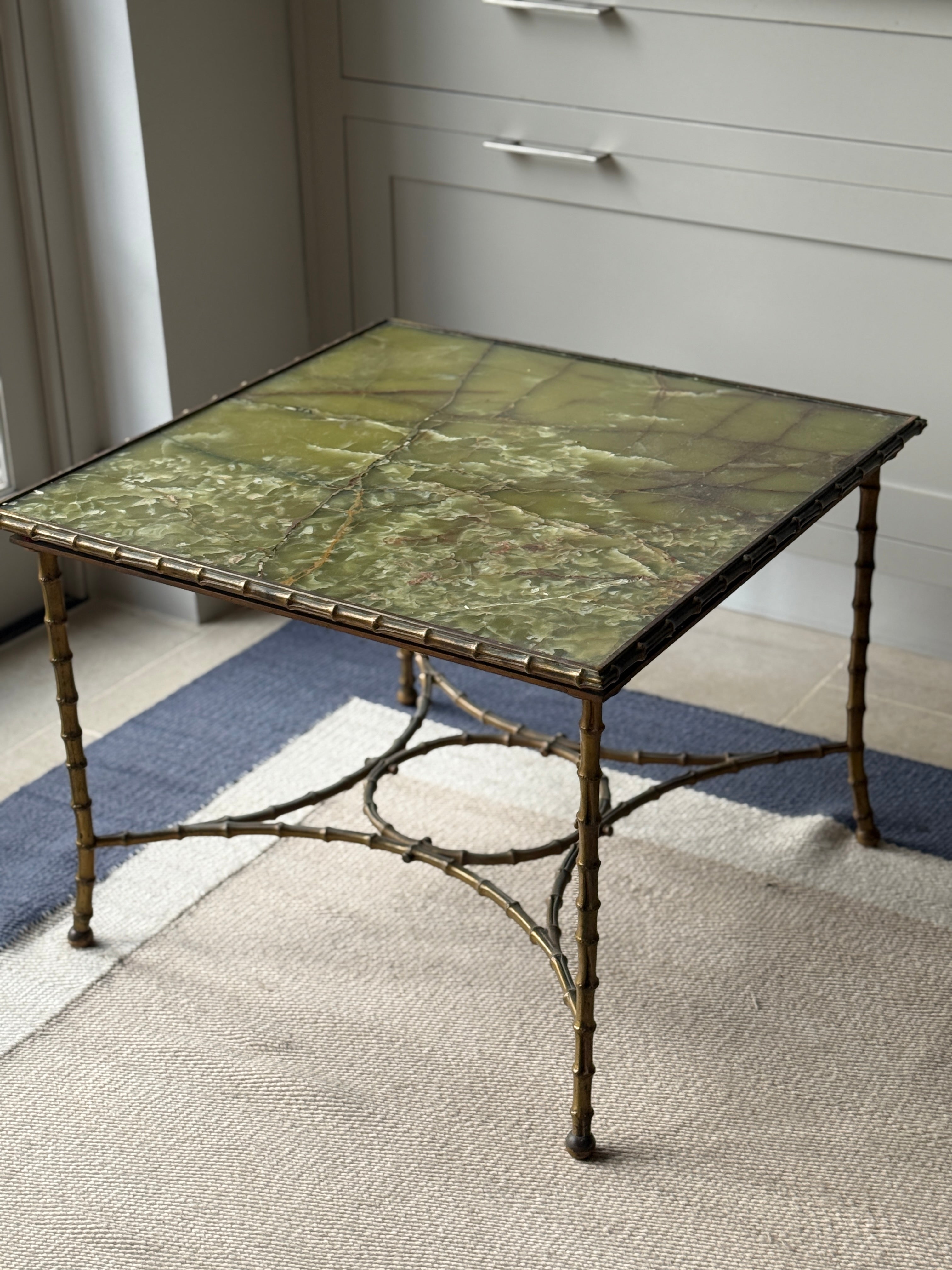 French Bronze and Onyx Coffee Table