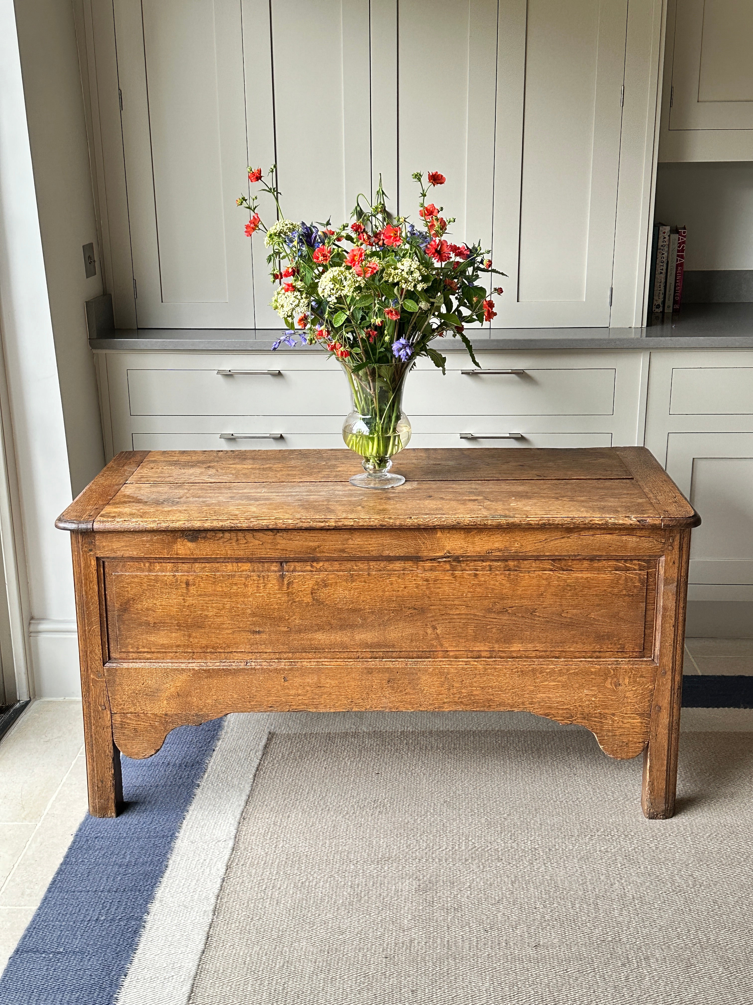 Lovely Antique Honeyed Oak Coffer