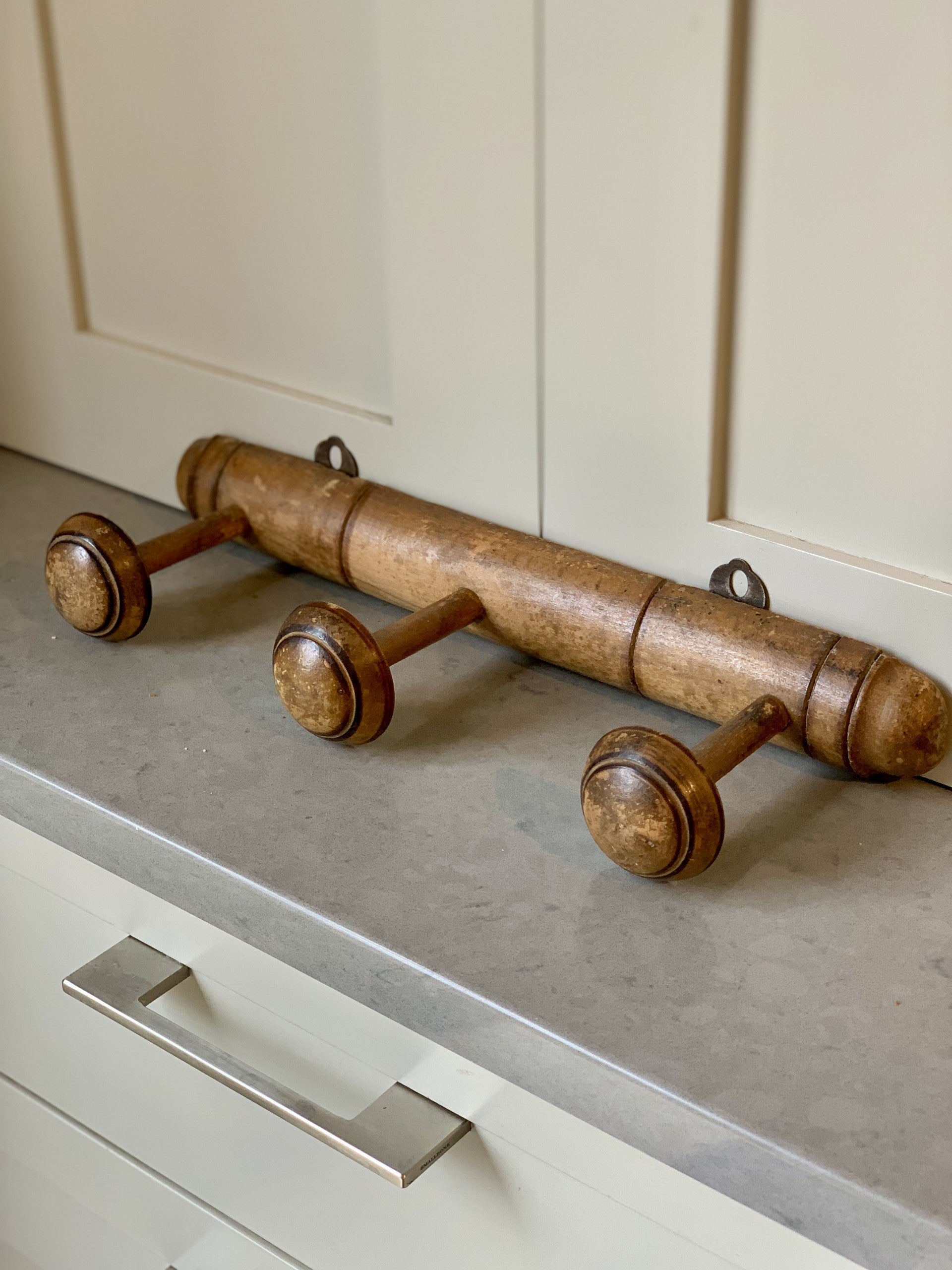 Small Faux Bamboo Coat and Hat Rack (3 peg)