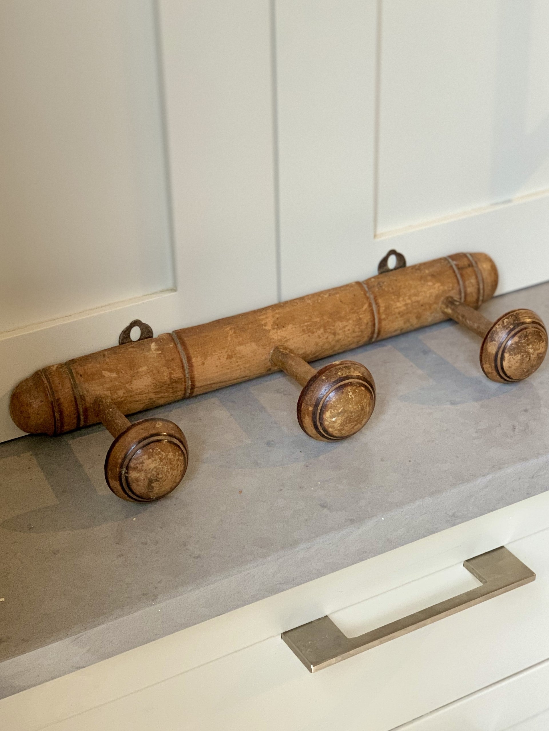 Small  Faux Bamboo Coat and Hat Rack (3 peg)