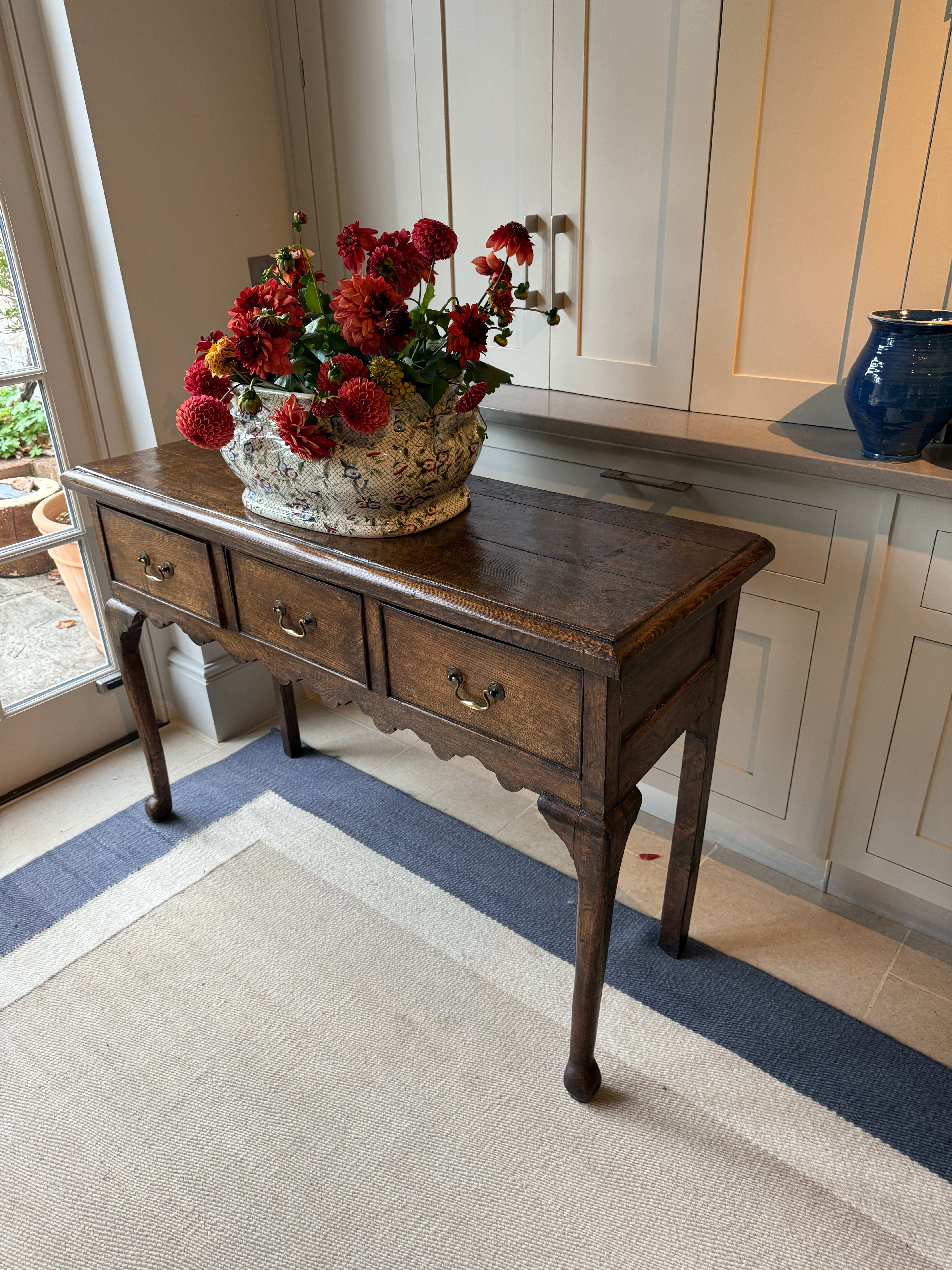 18th Century Oak Console with 3 large Drawers