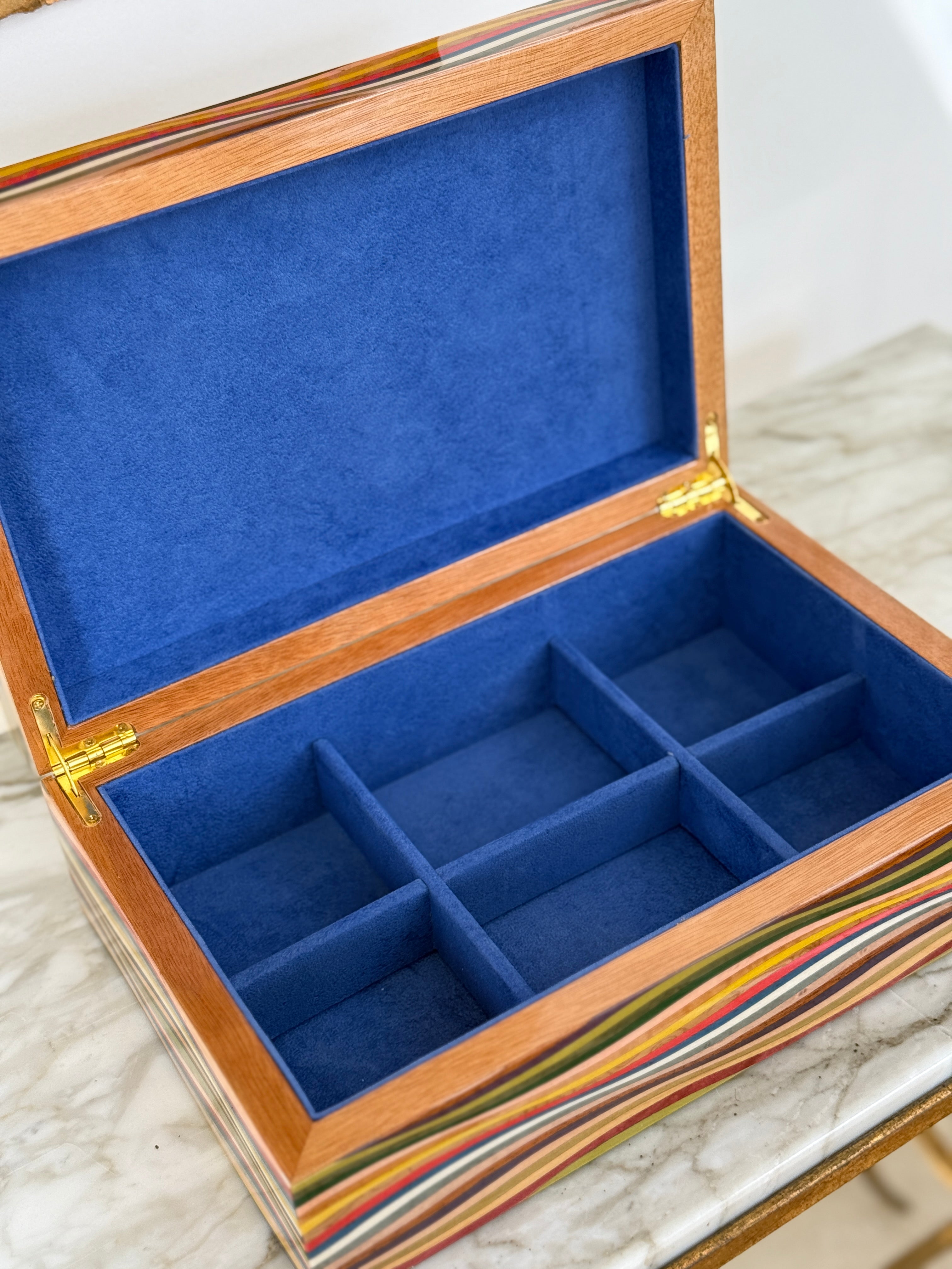 Large Marquetry Jewellery Box
