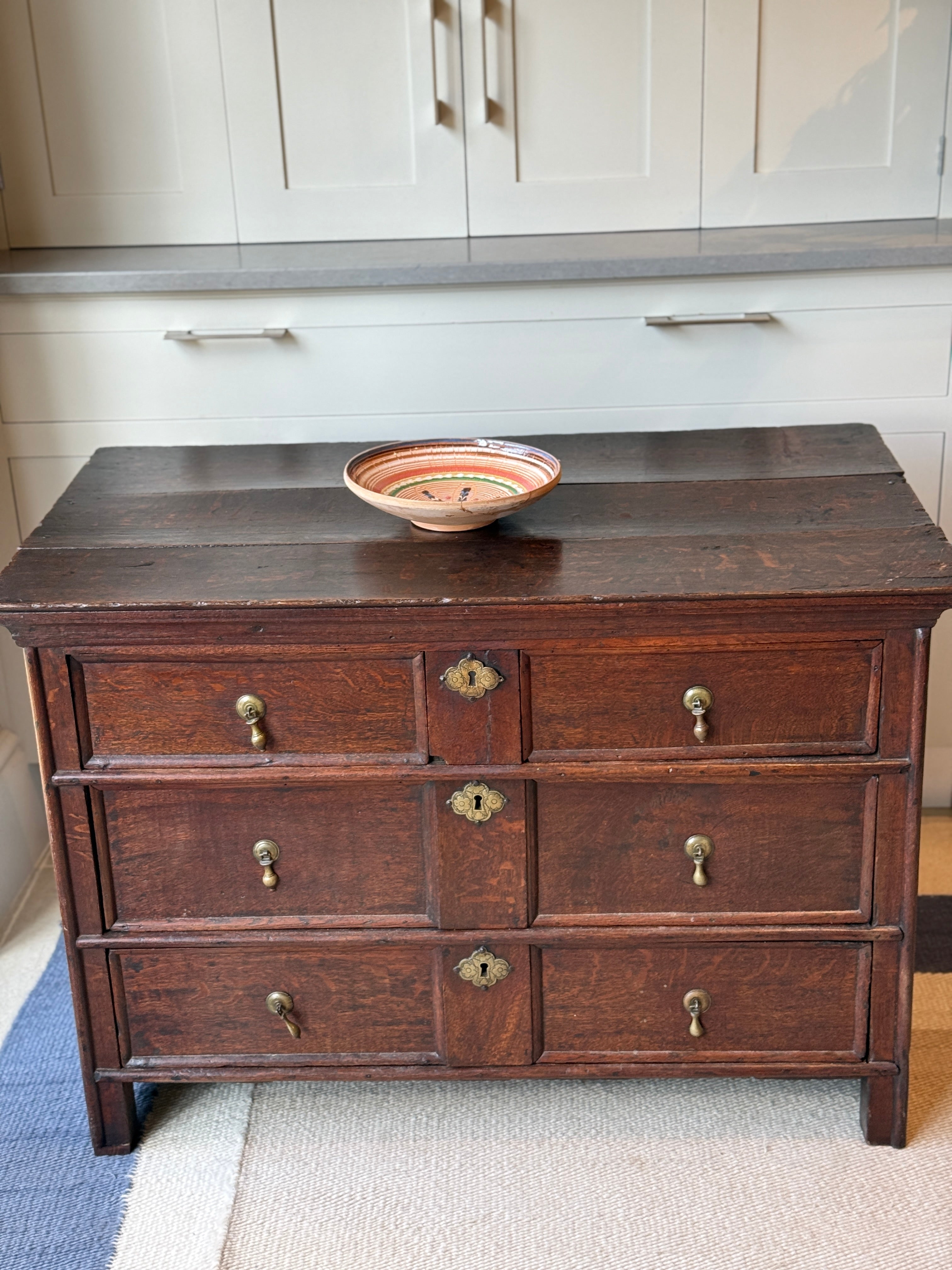 Low Oak Chest of drawers