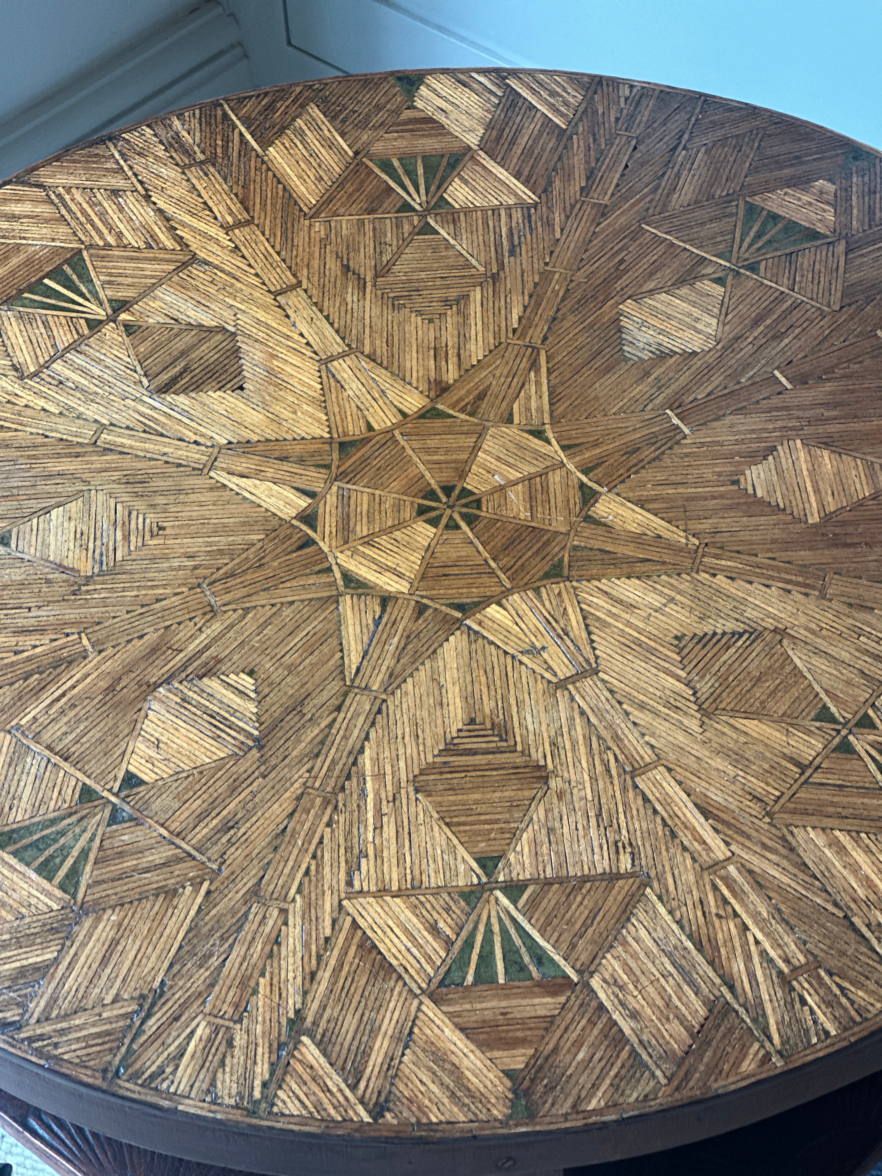 DF- Folk Art Table made out of matchsticks