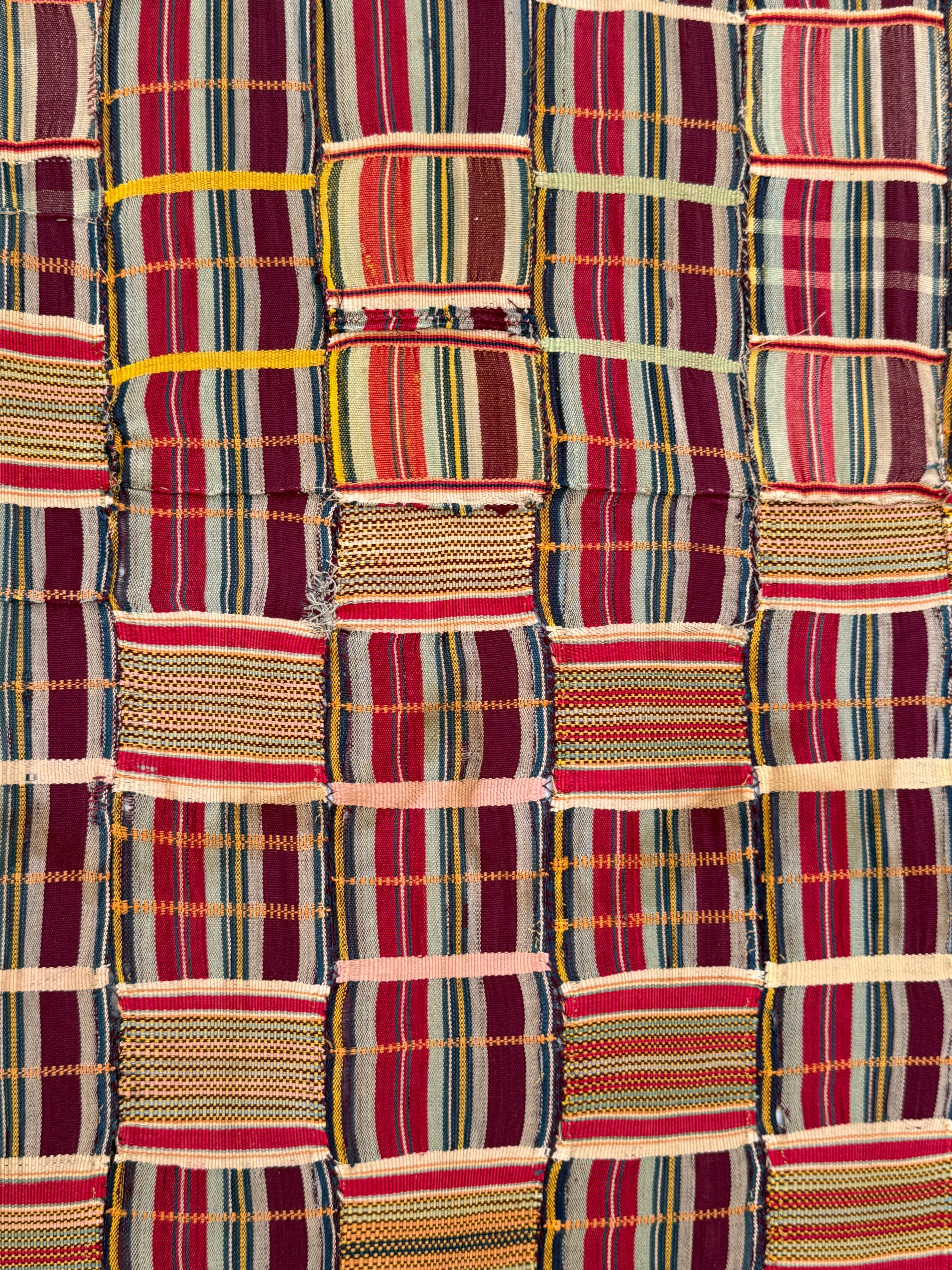 Ewe Kente Cloth, Ghana / Togo, Mid-20th Century -Mounted