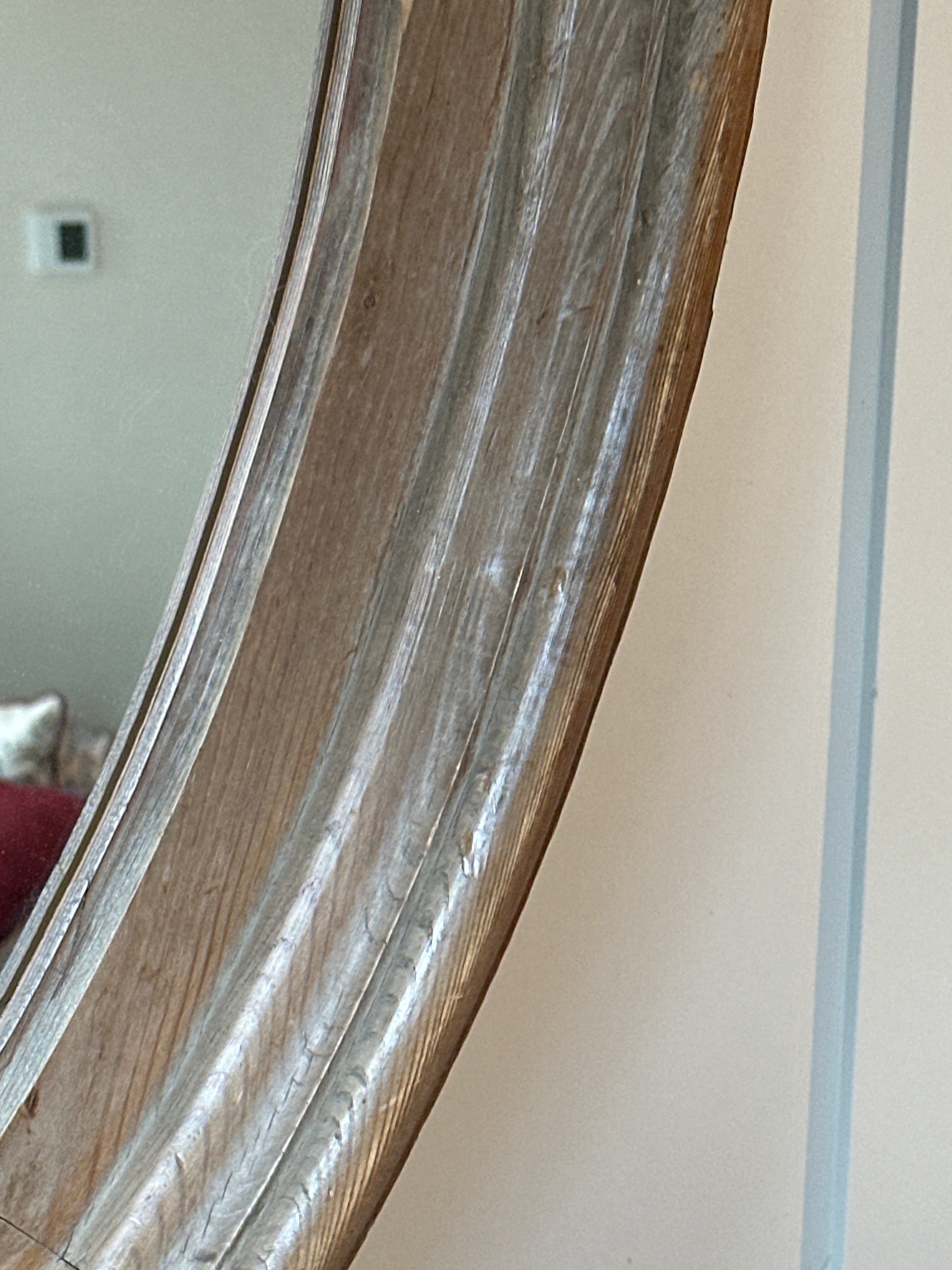 Large Oval Pine Mirror
