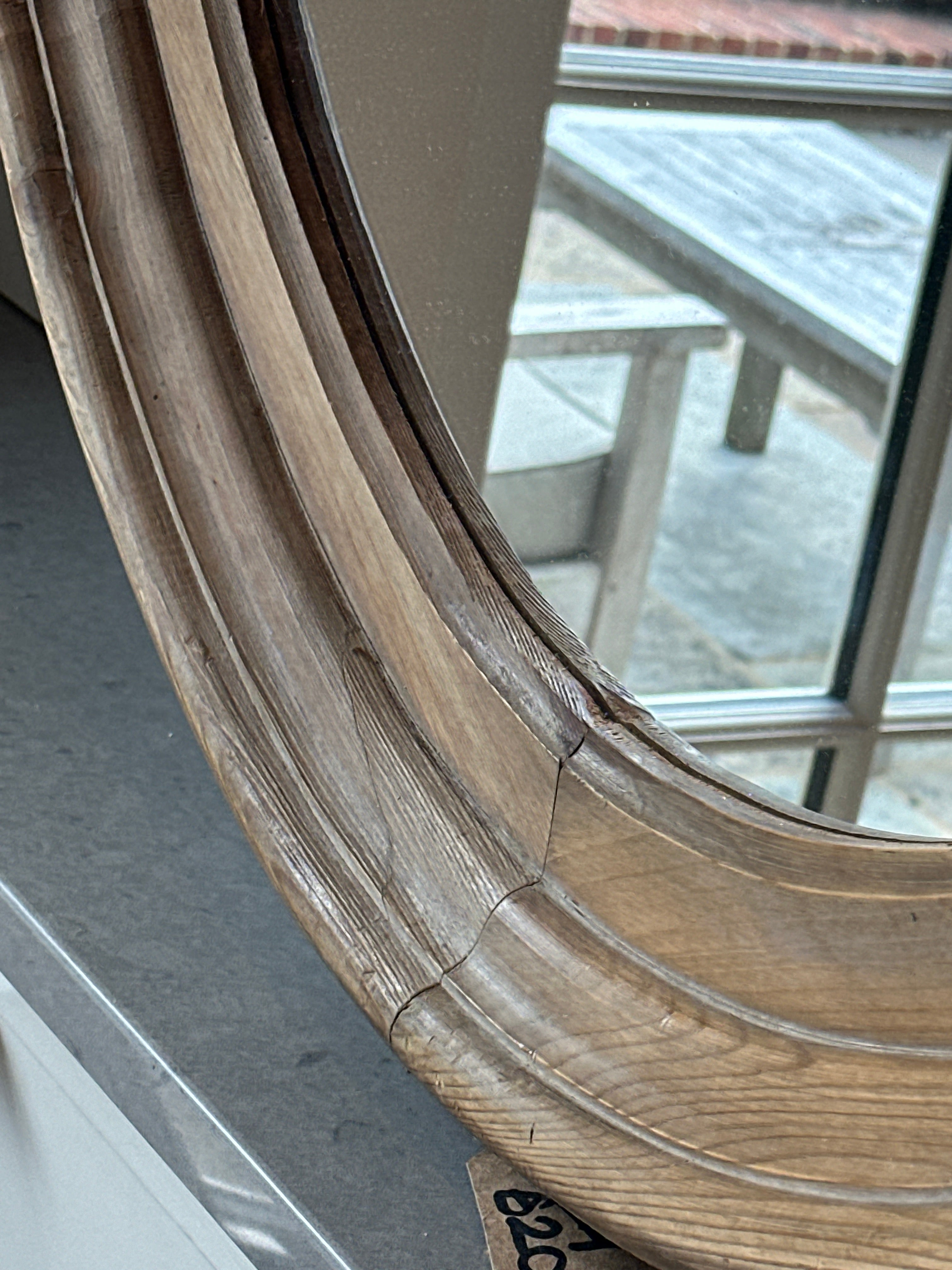 Large Oval Pine Mirror