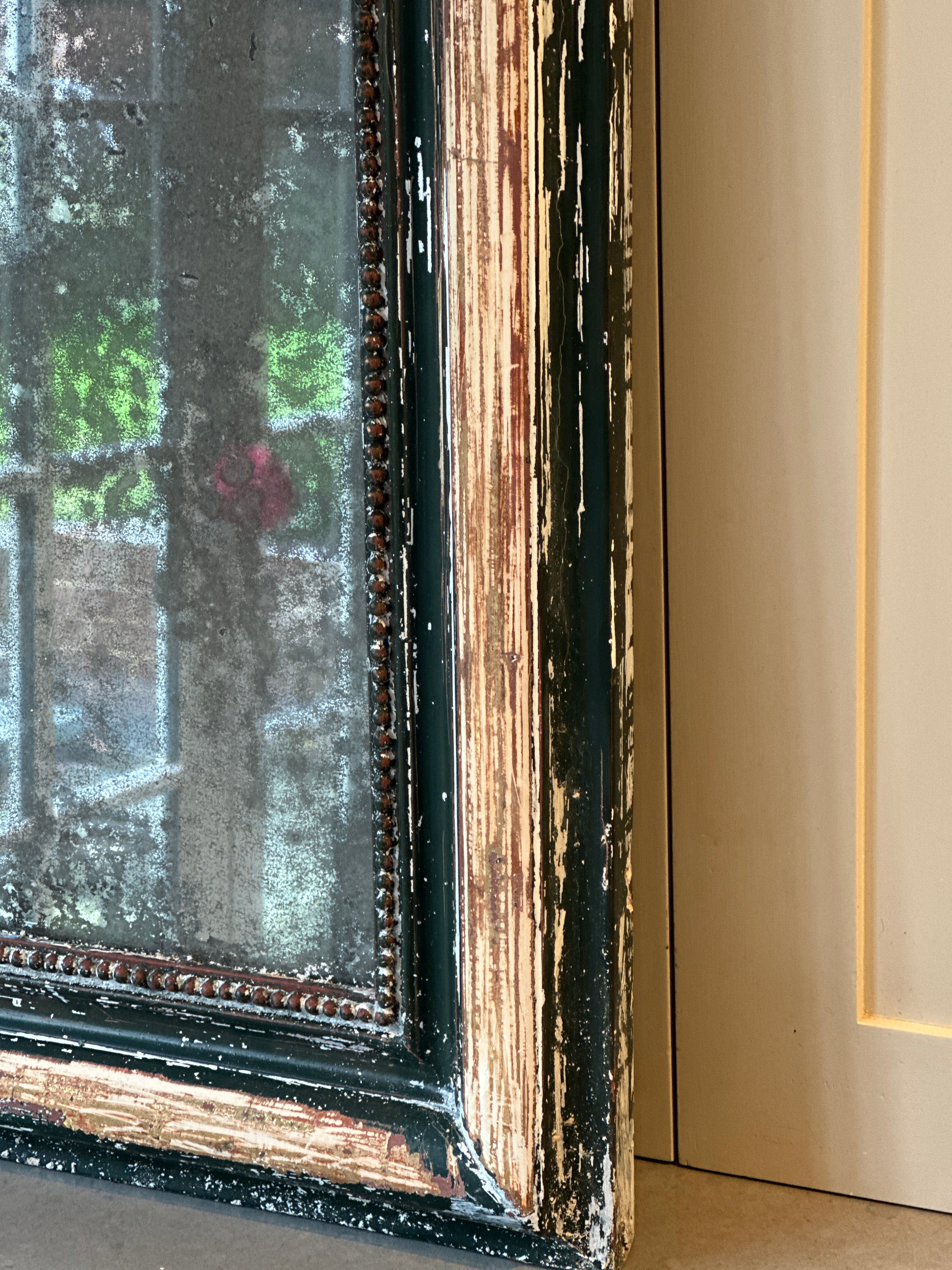 Antique French Distressed Mirror