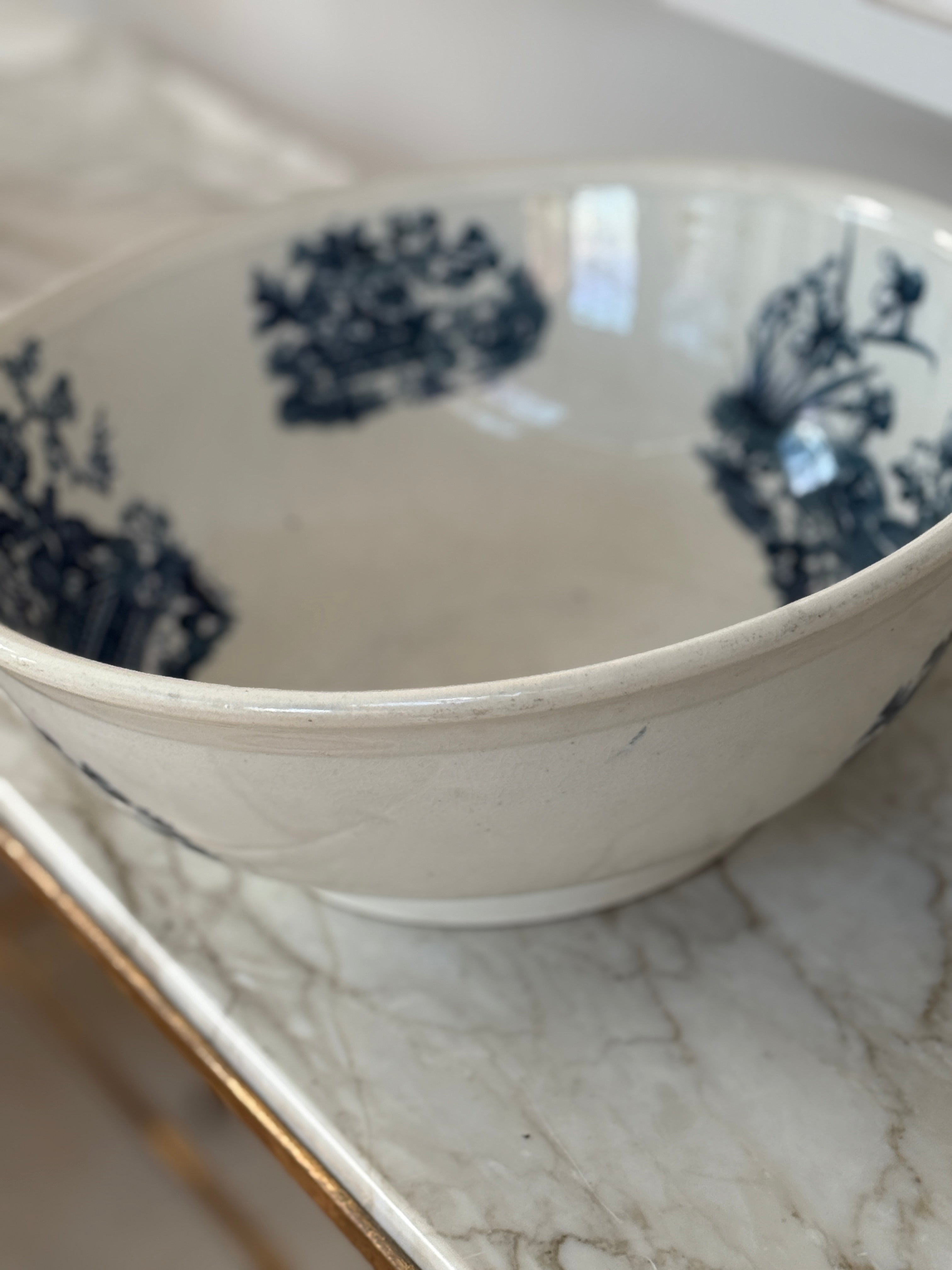 French Blue and White Bowl