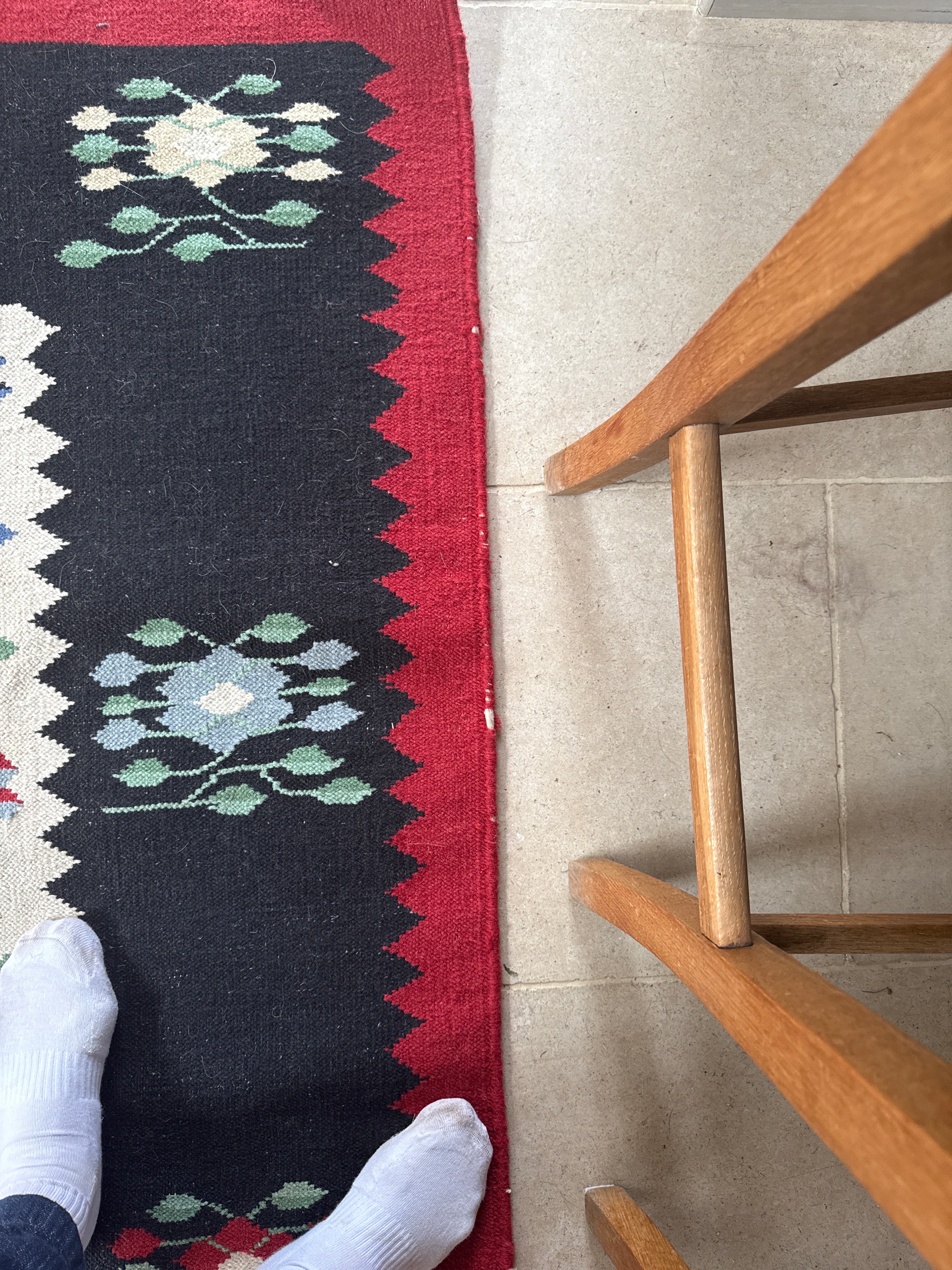 Large Vintage Balkan Sharkoy Kilim circa 1960