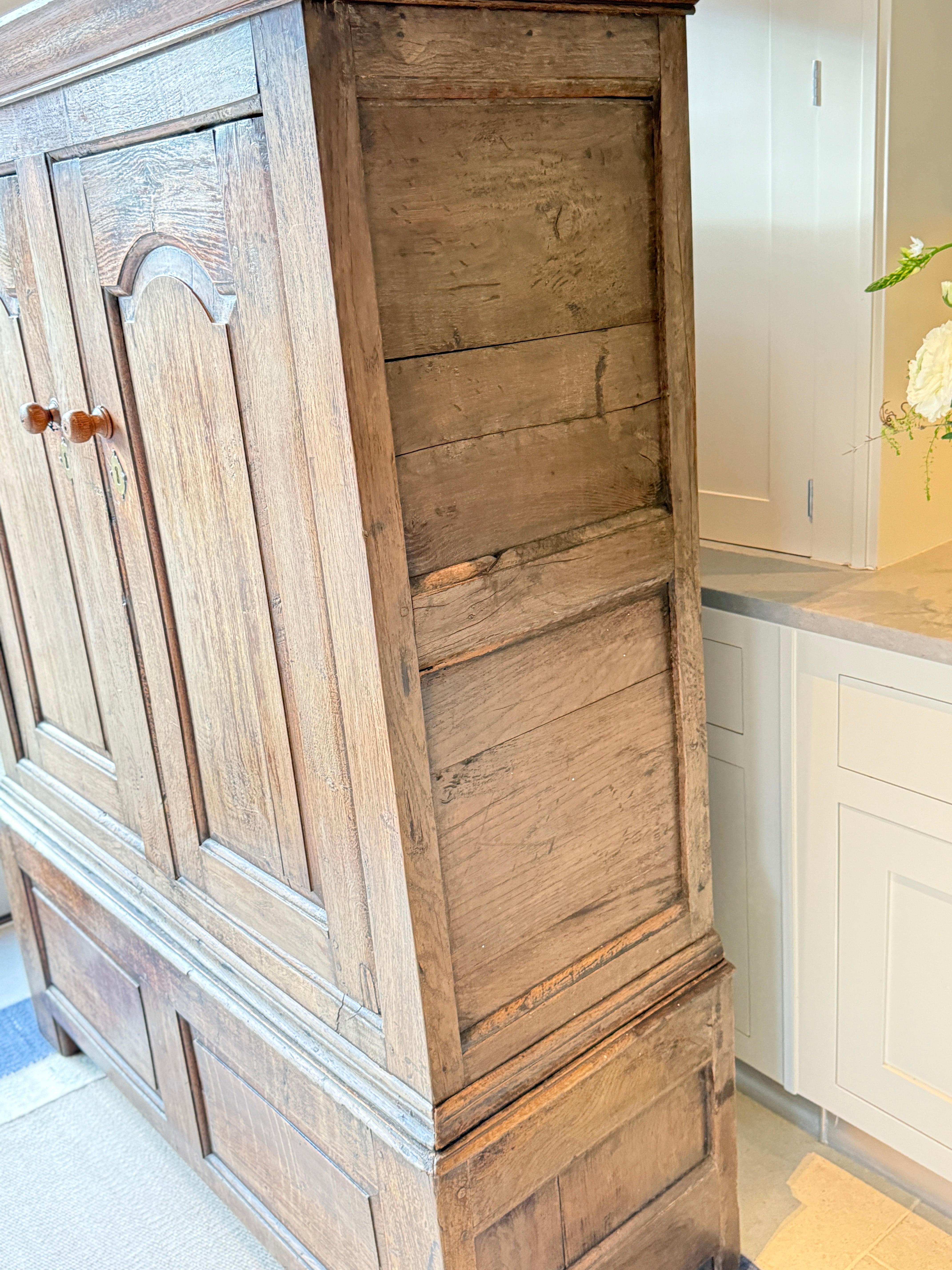 Large 18th Century Oak Hanging Cupboard