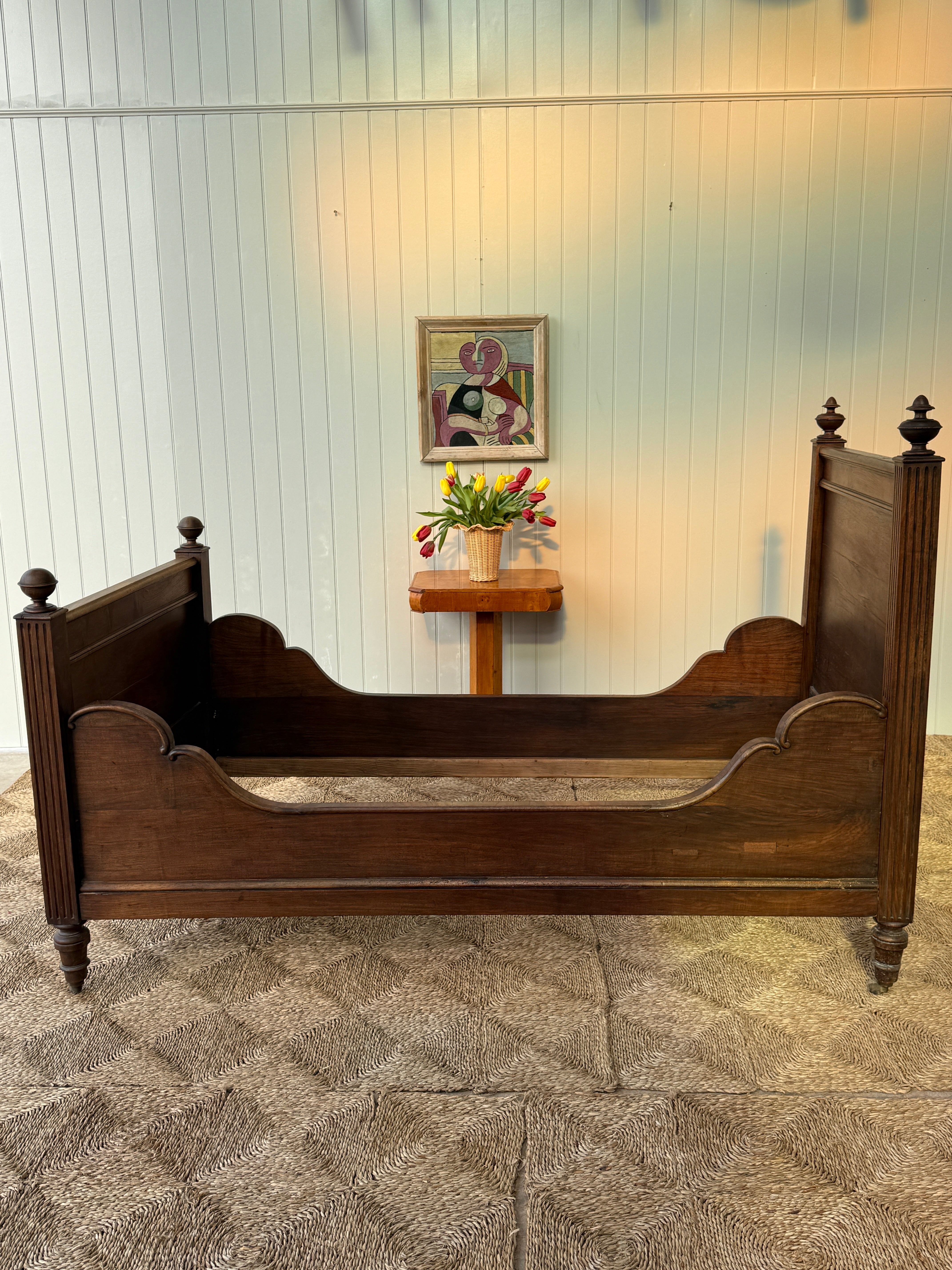 19th Century French Bateau Lit