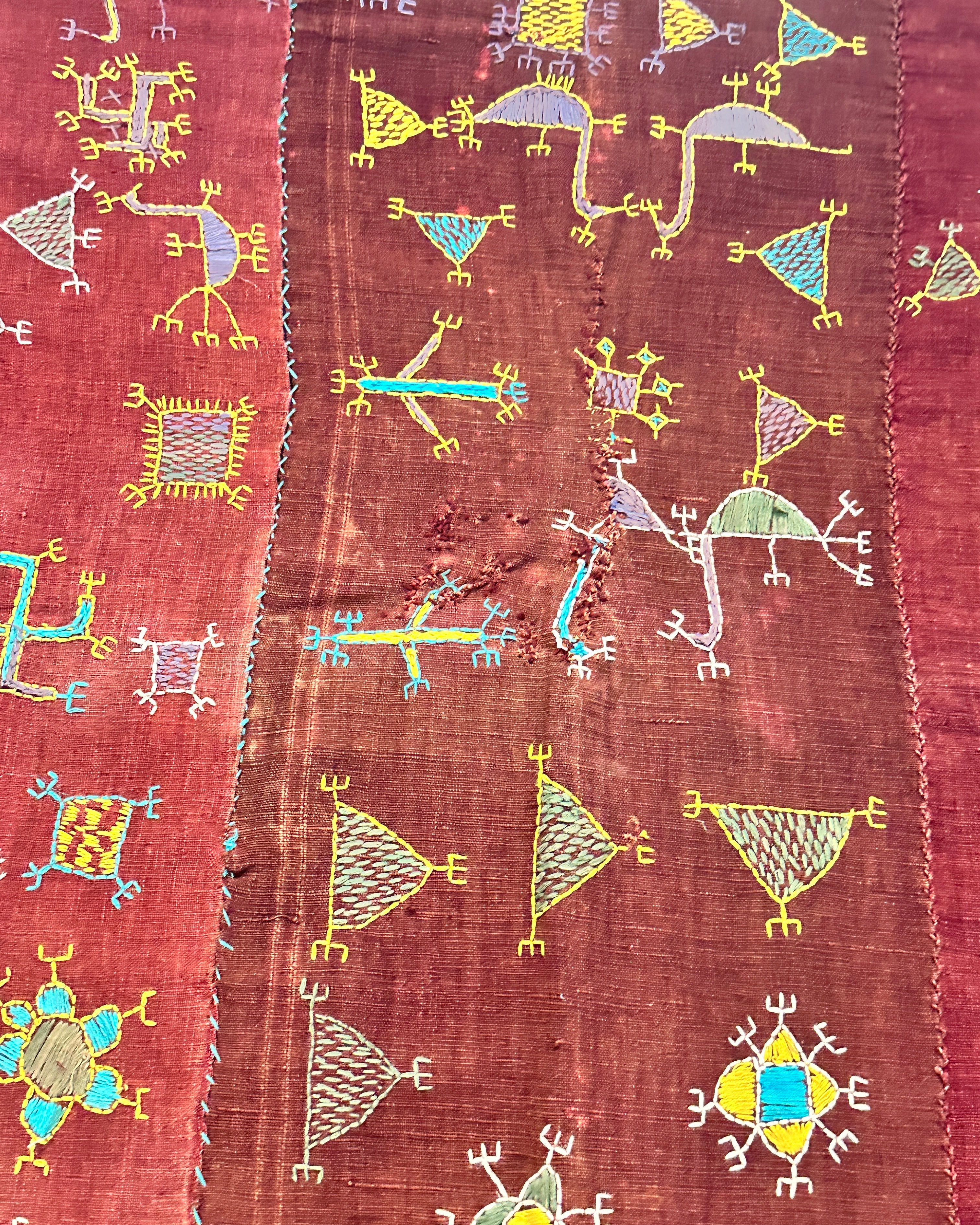 Shekaweti Red Embroidered Textile from Jaisalmer