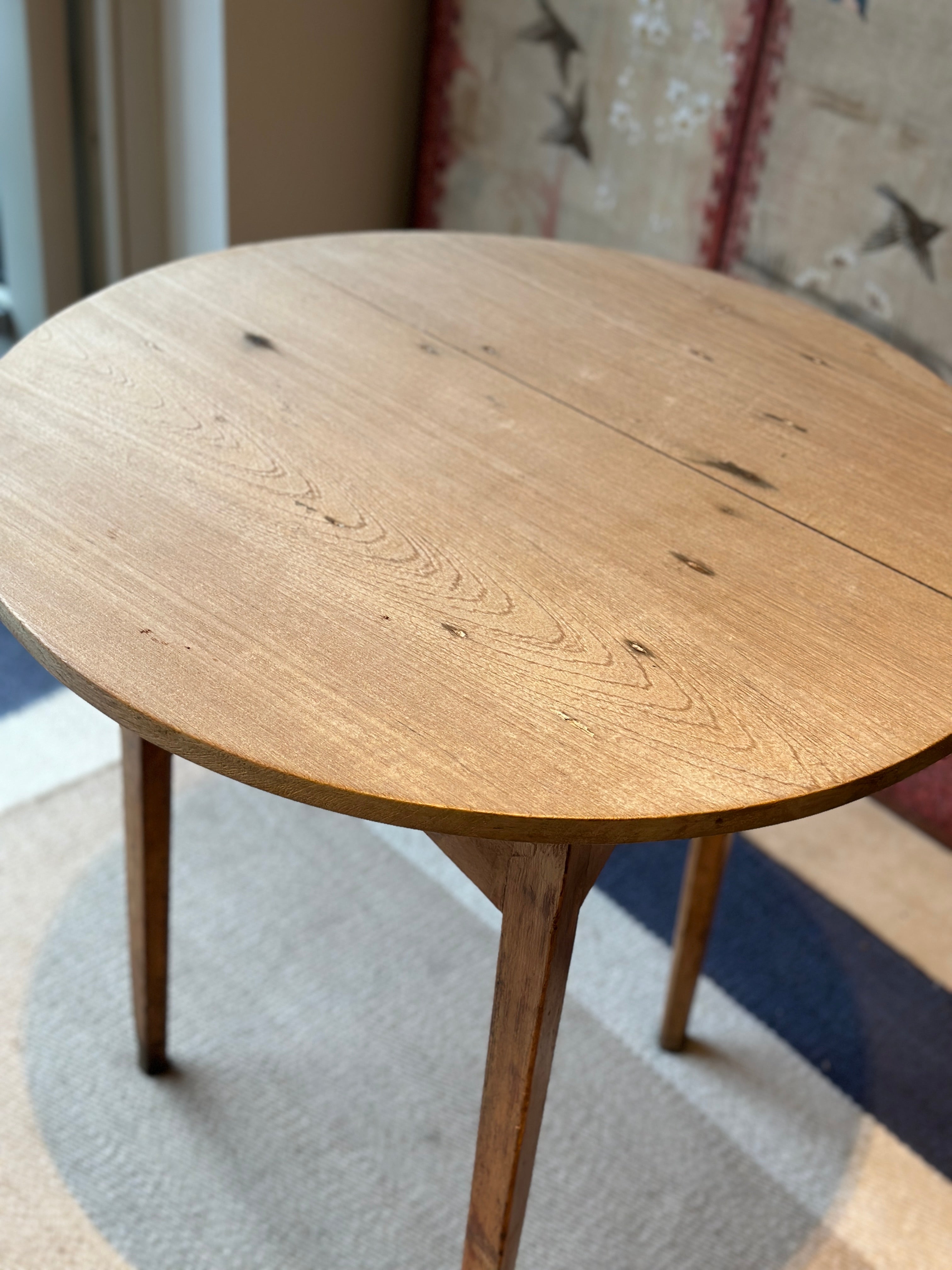 Pine Cricket Table with Bleached Top