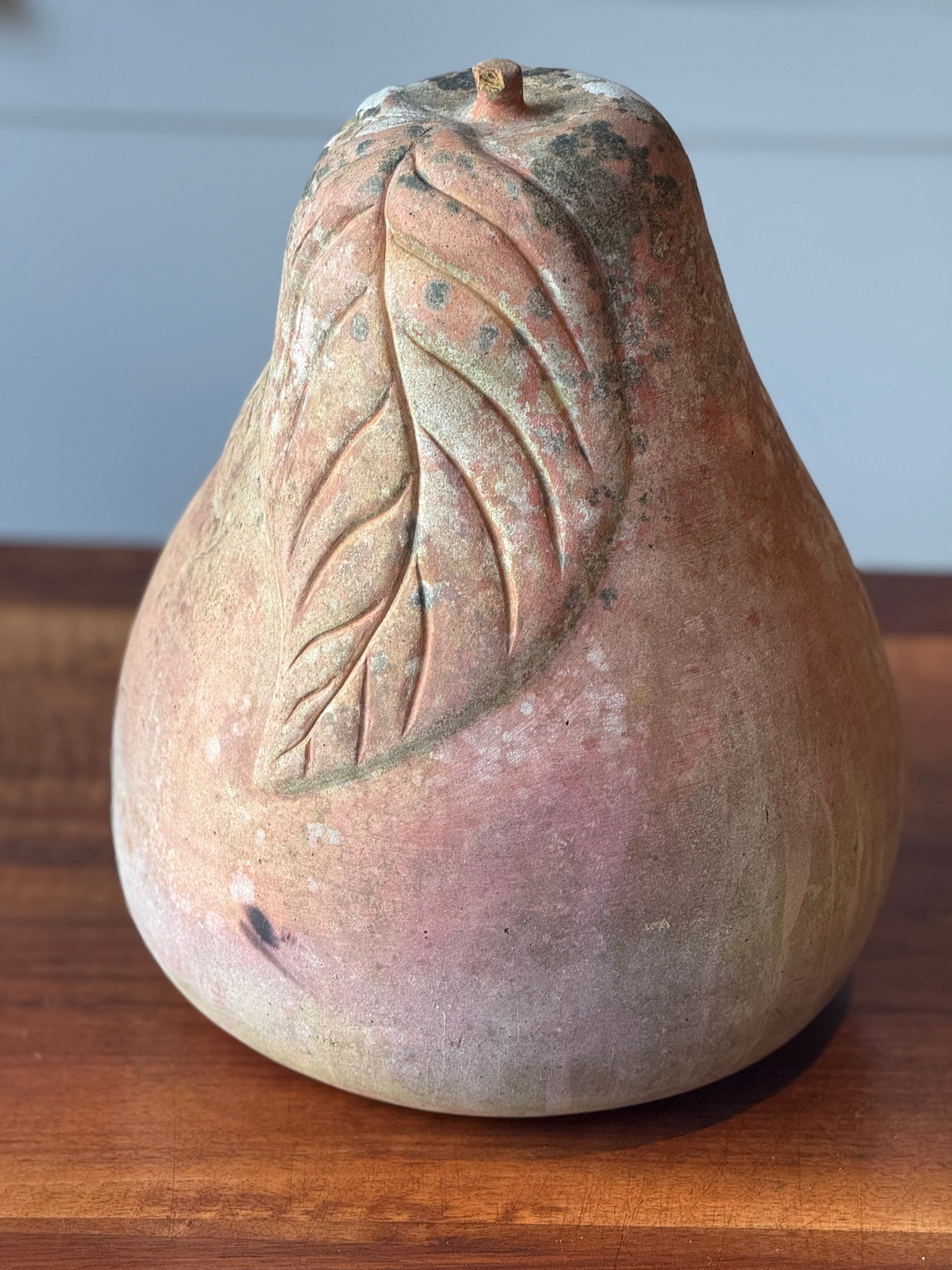 Large Vintage Terracotta Pear
