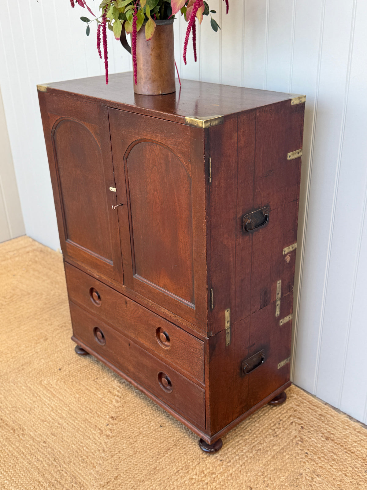A late 19th Century 2 Part Campaign Chest